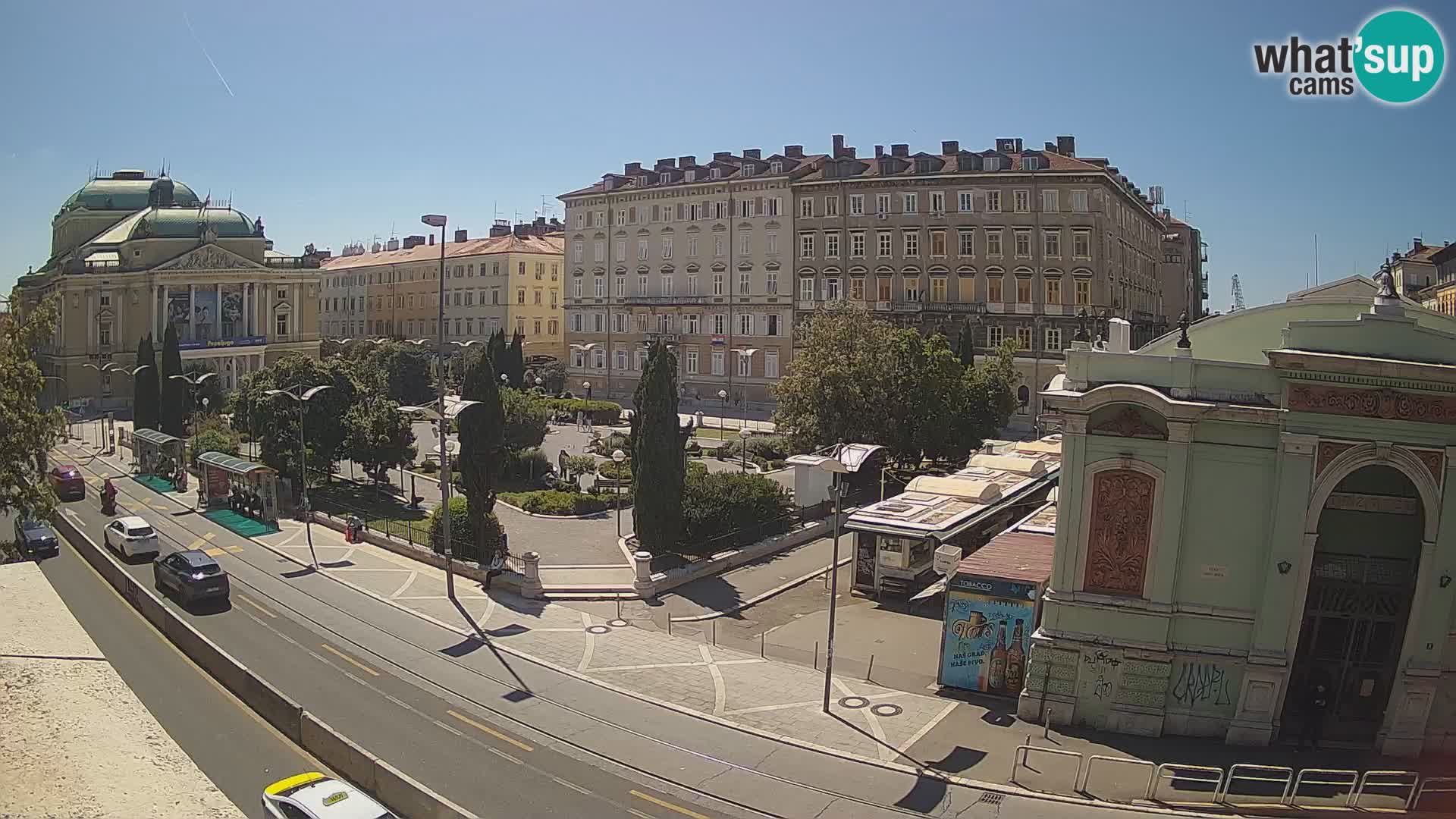 Webcam Rijeka – Parque i Teatro Nacional Croato Ivan pl. Zajc