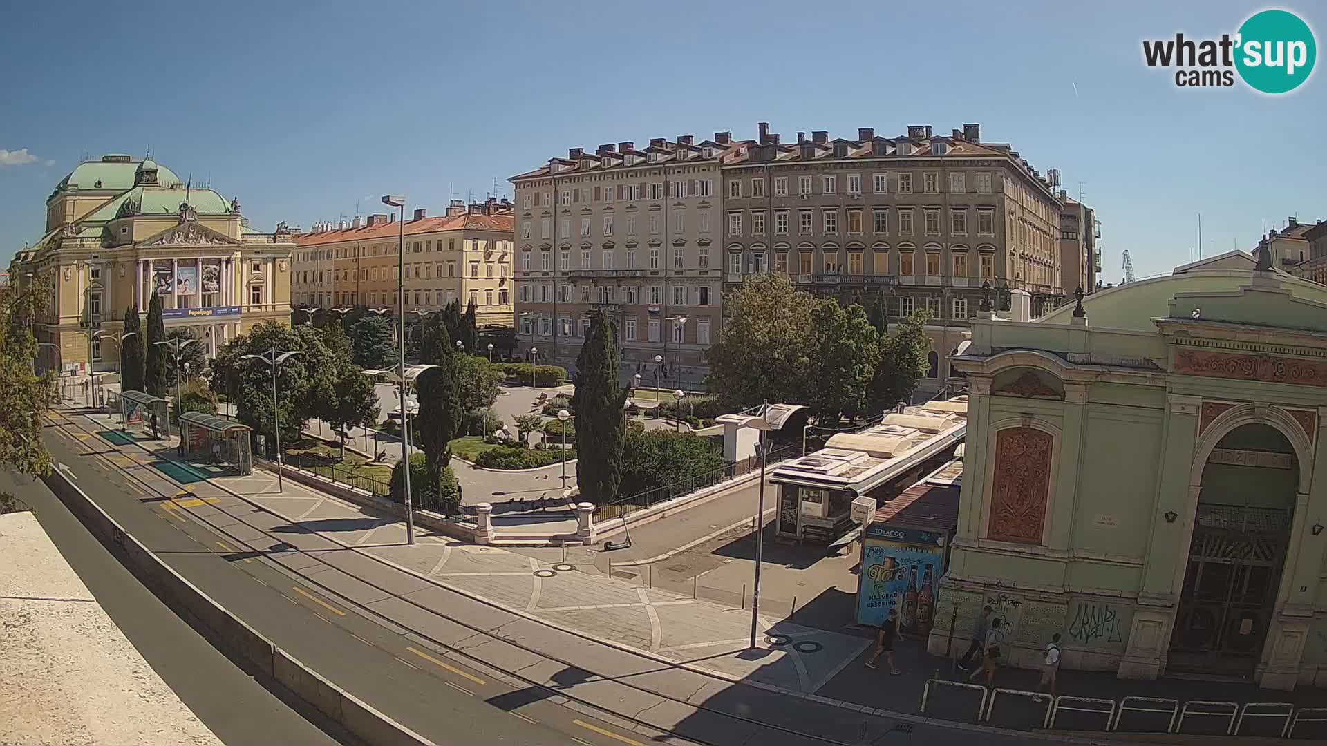 Webkam Rijeka – Park i Hrvatsko narodno kazalište Ivana pl. Zajc