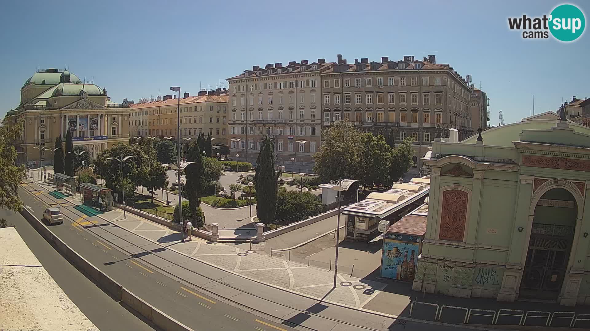 Webcam Fiume – Parco e Teatro nazionale Croato Ivan pl. Zajc