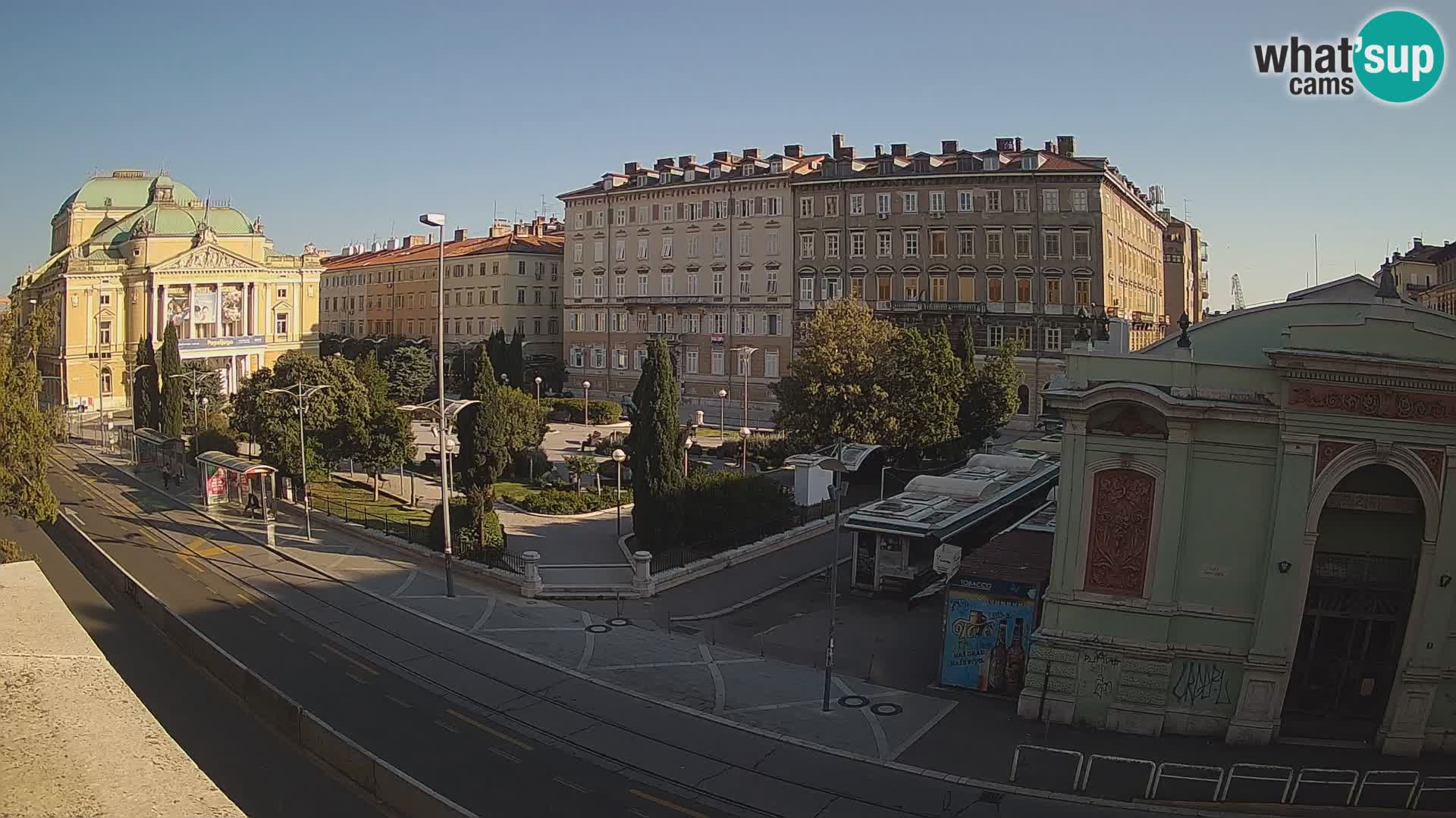 Webcam Rijeka – Park and  Croatian National Theatre Ivan pl. Zajc