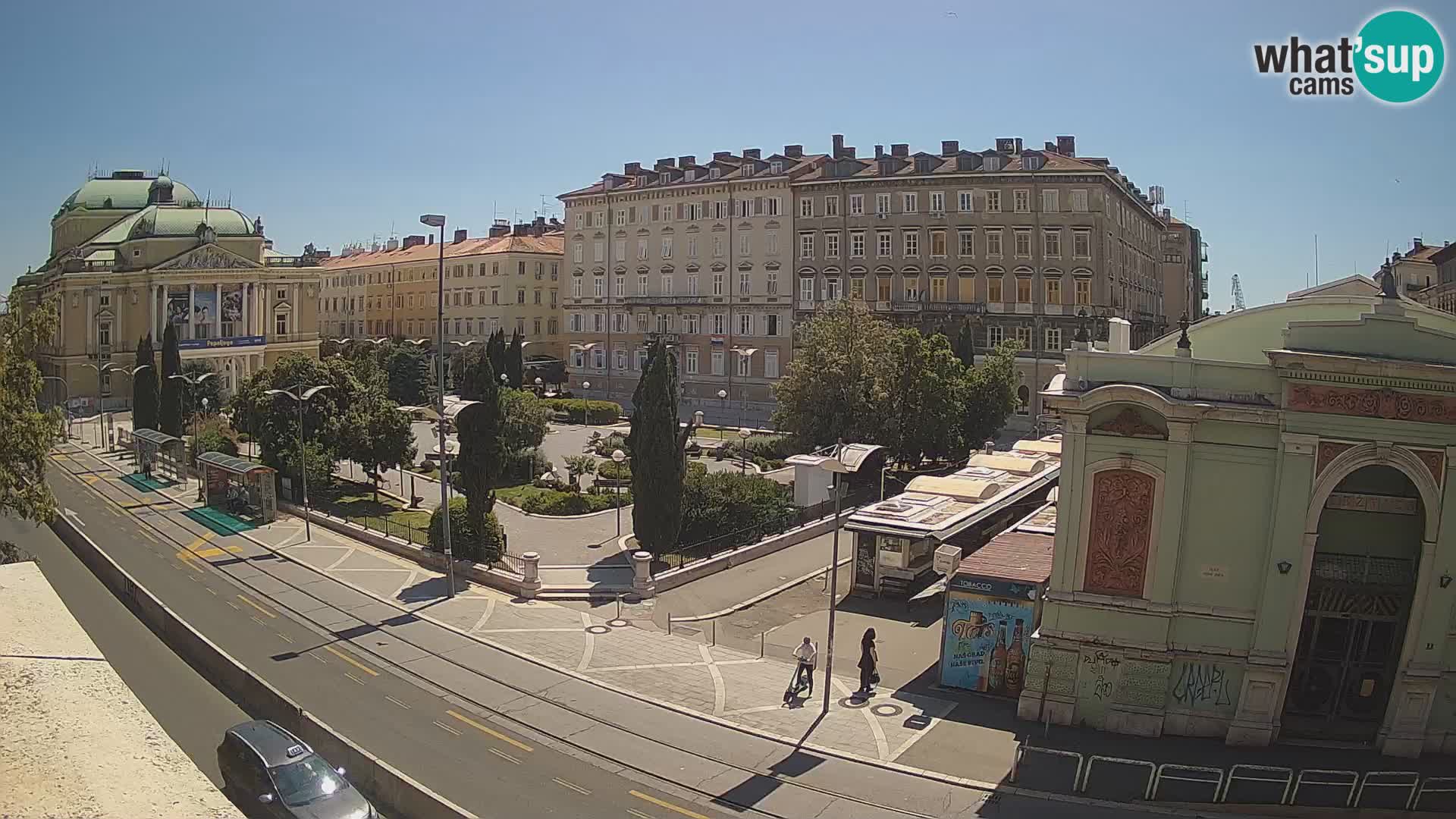 Webcam Rijeka – Park and  Croatian National Theatre Ivan pl. Zajc