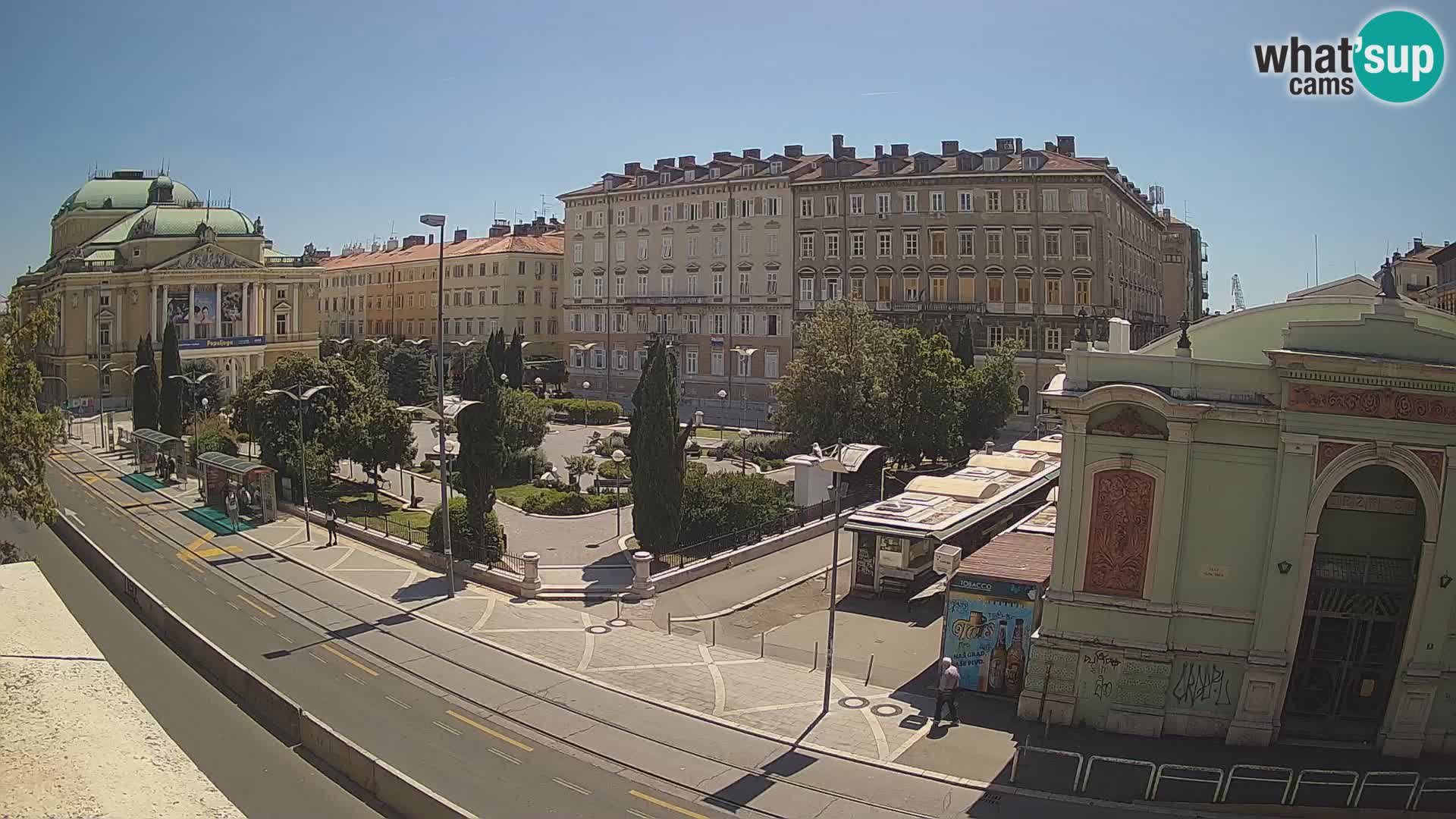 Webcam Rijeka – Parque i Teatro Nacional Croato Ivan pl. Zajc