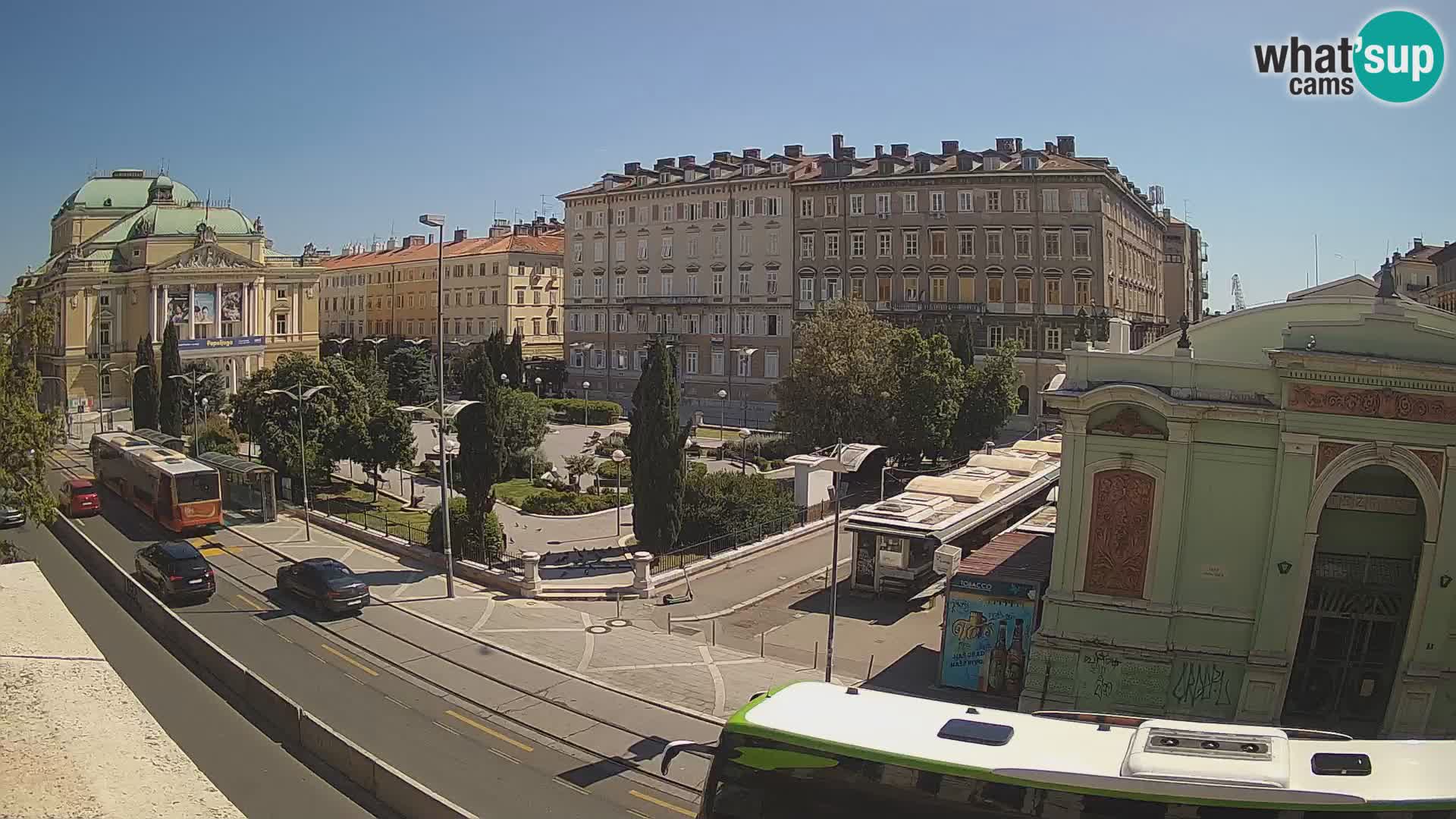 Webcam Rijeka – Parque i Teatro Nacional Croato Ivan pl. Zajc