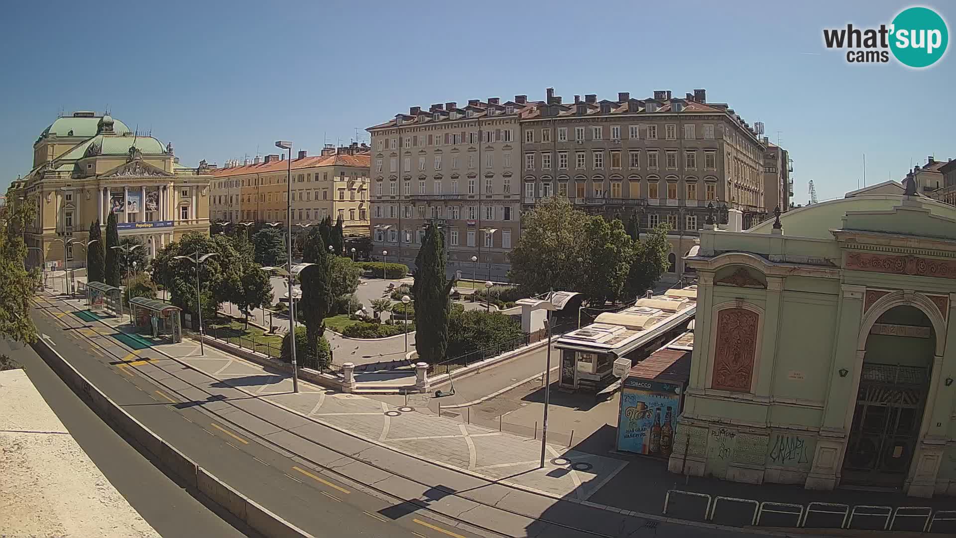 Webcam Rijeka – Park and  Croatian National Theatre Ivan pl. Zajc