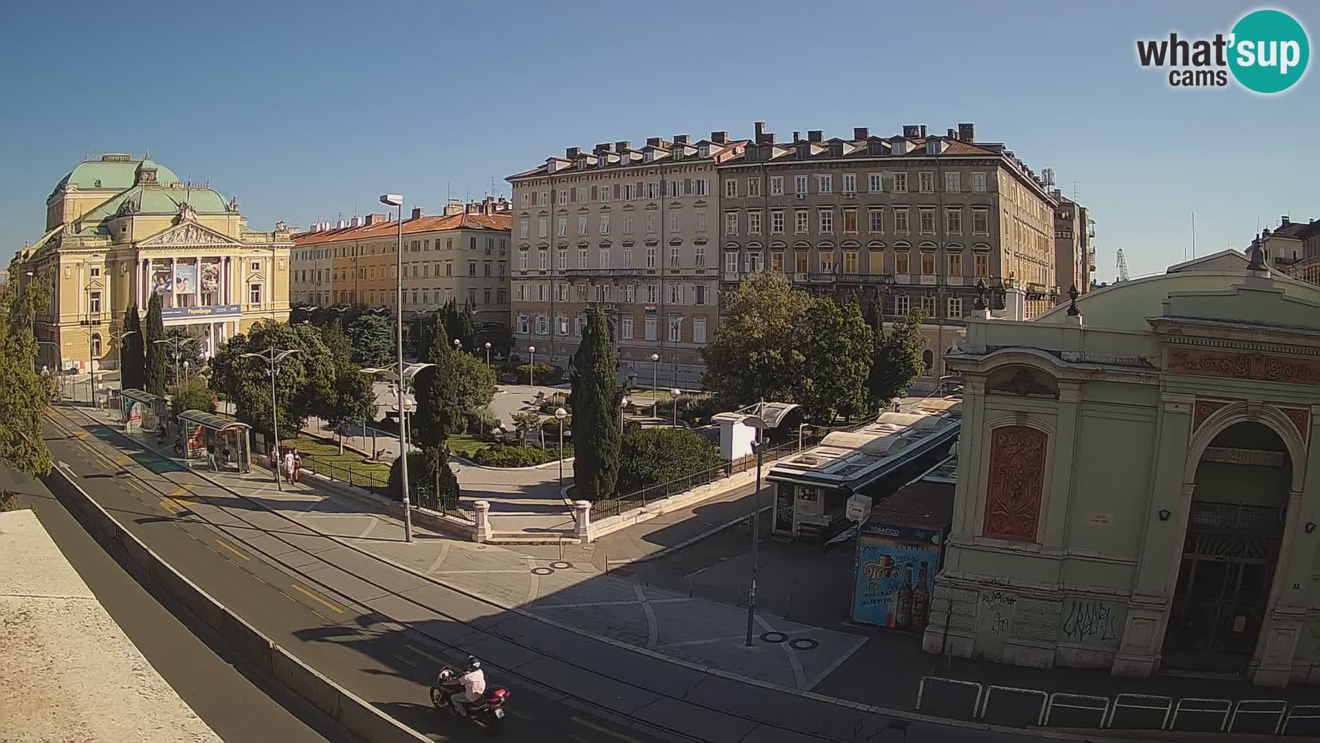 Webcam Rijeka – Park and  Croatian National Theatre Ivan pl. Zajc