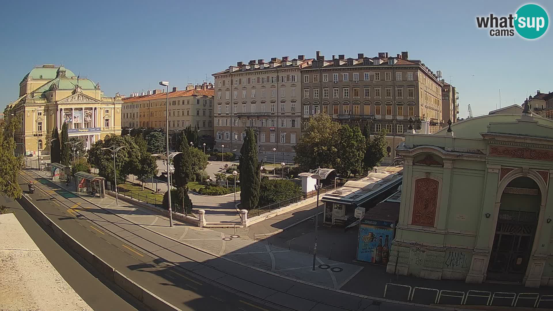 Webcam Rijeka – Park and  Croatian National Theatre Ivan pl. Zajc