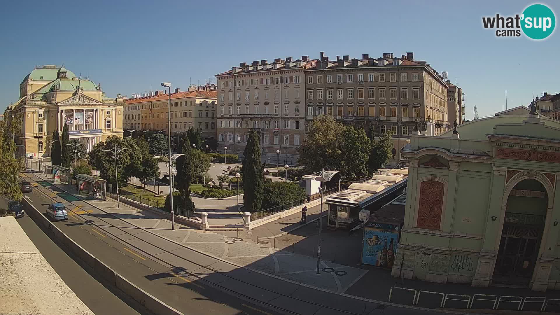 Webcam Fiume – Parco e Teatro nazionale Croato Ivan pl. Zajc