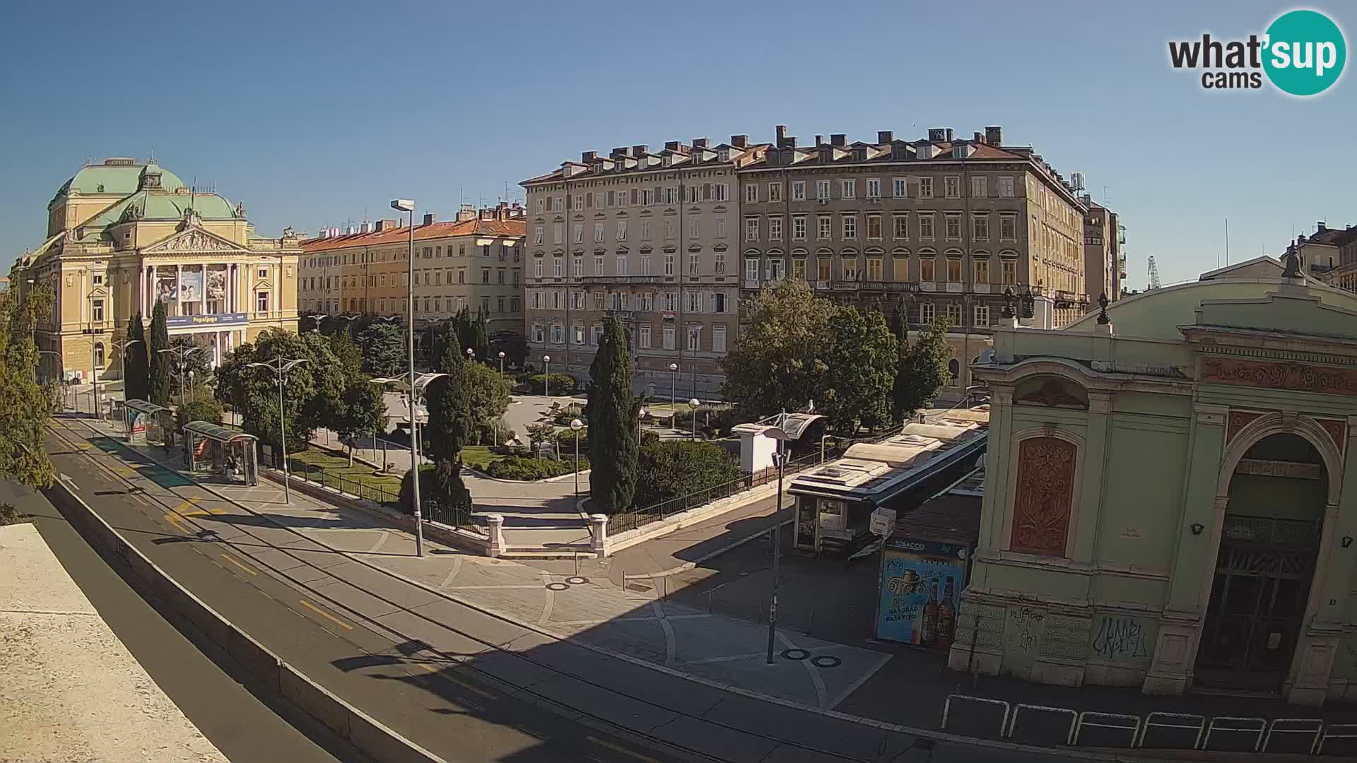 Webkam Rijeka – Park i Hrvatsko narodno kazalište Ivana pl. Zajc