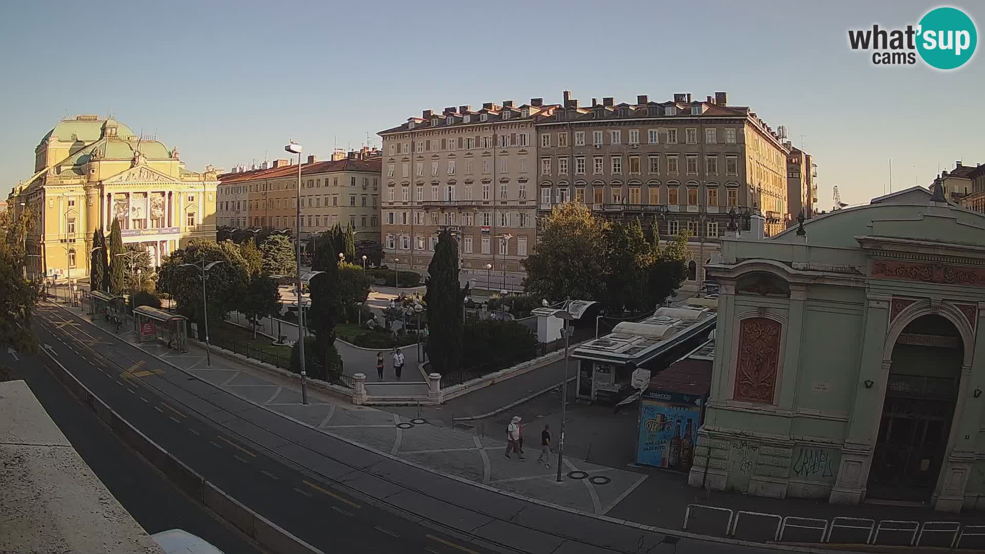 Webcam Rijeka – Park and  Croatian National Theatre Ivan pl. Zajc