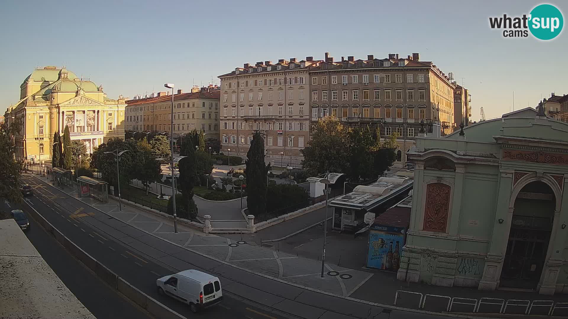 Webcam Rijeka – Parque i Teatro Nacional Croato Ivan pl. Zajc