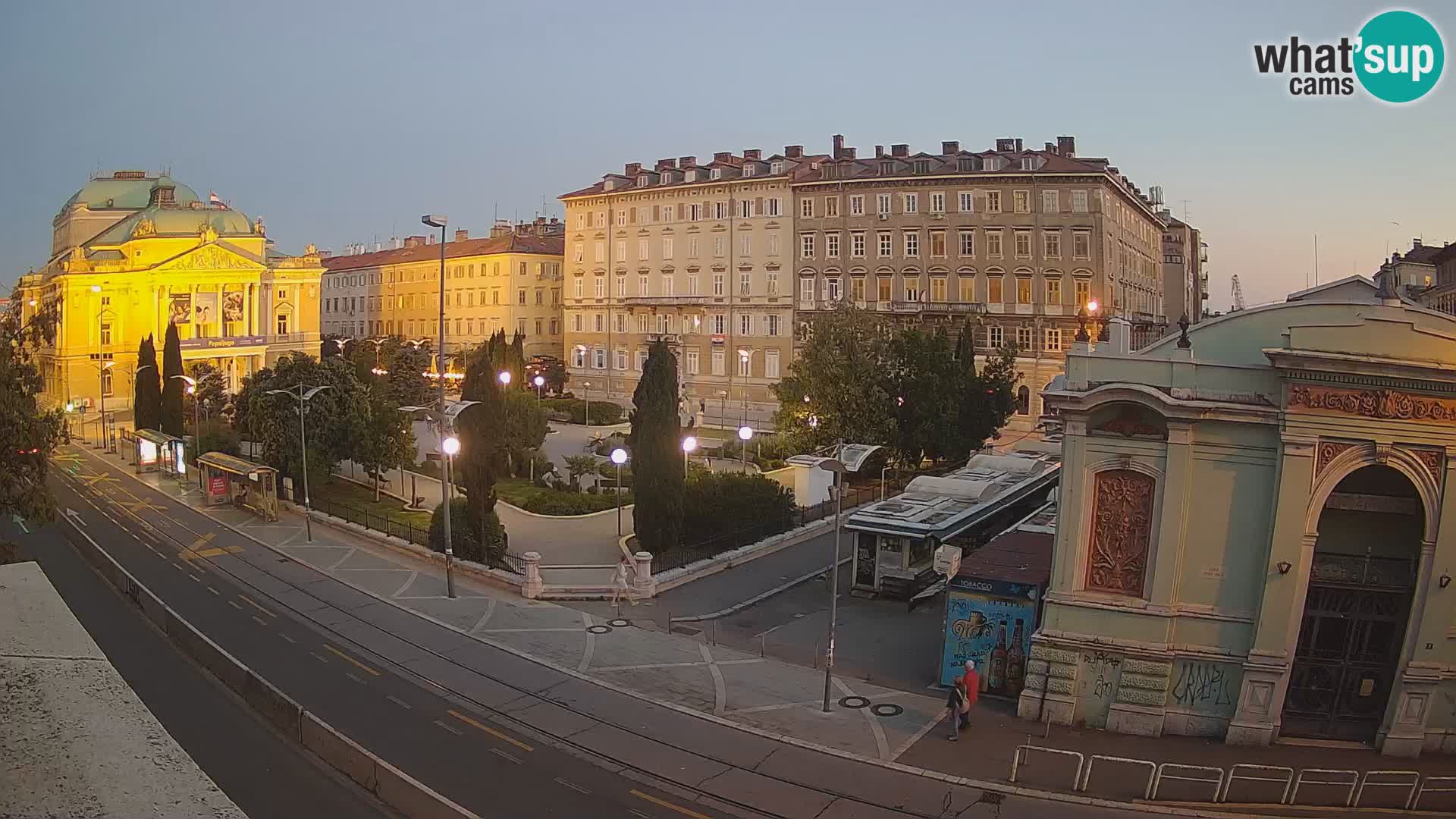 Webkam Rijeka – Park i Hrvatsko narodno kazalište Ivana pl. Zajc