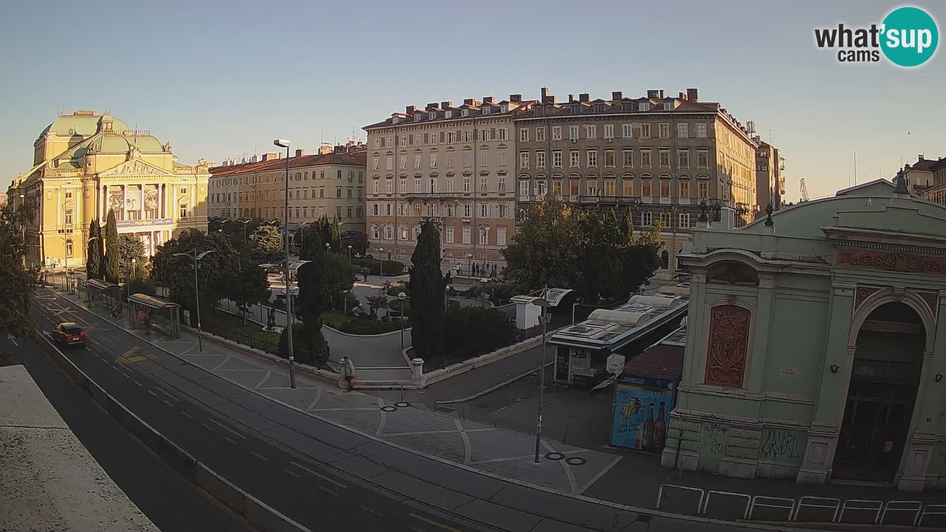 Webcam Rijeka – Park and  Croatian National Theatre Ivan pl. Zajc