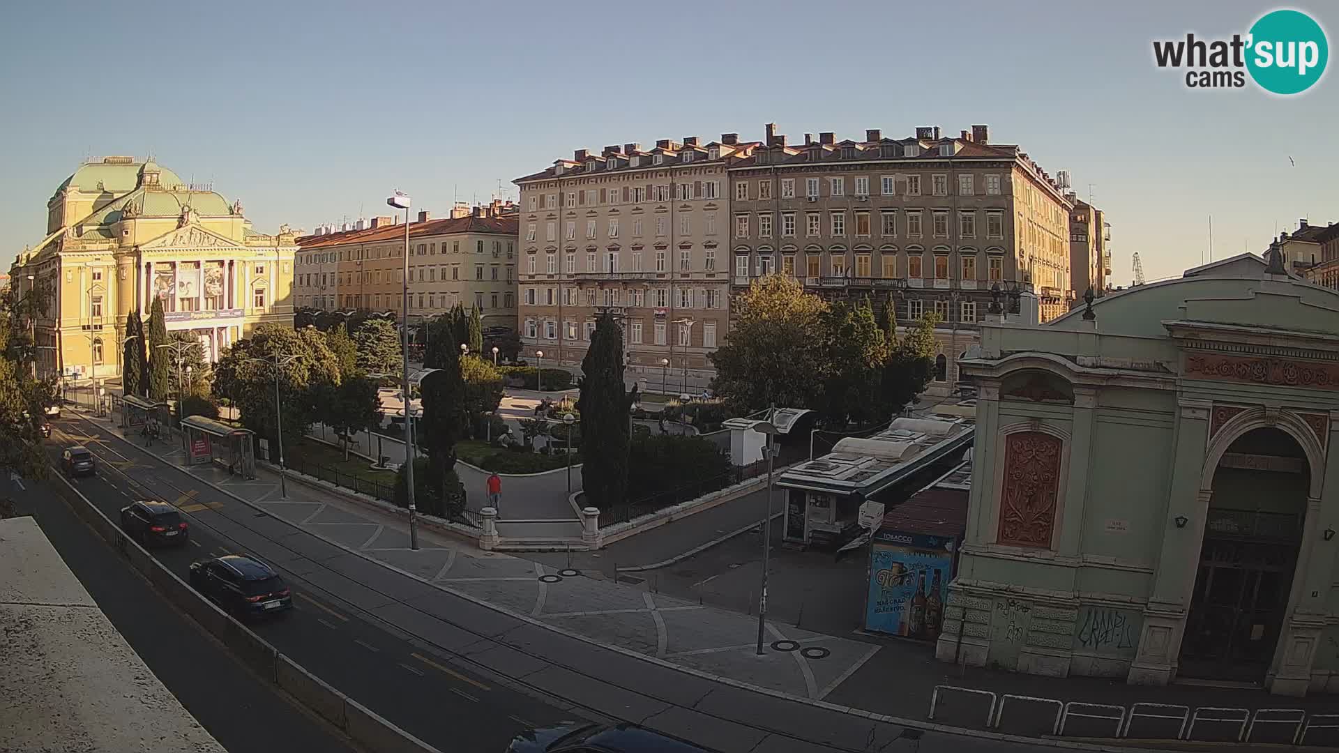 Webkam Rijeka – Park i Hrvatsko narodno kazalište Ivana pl. Zajc