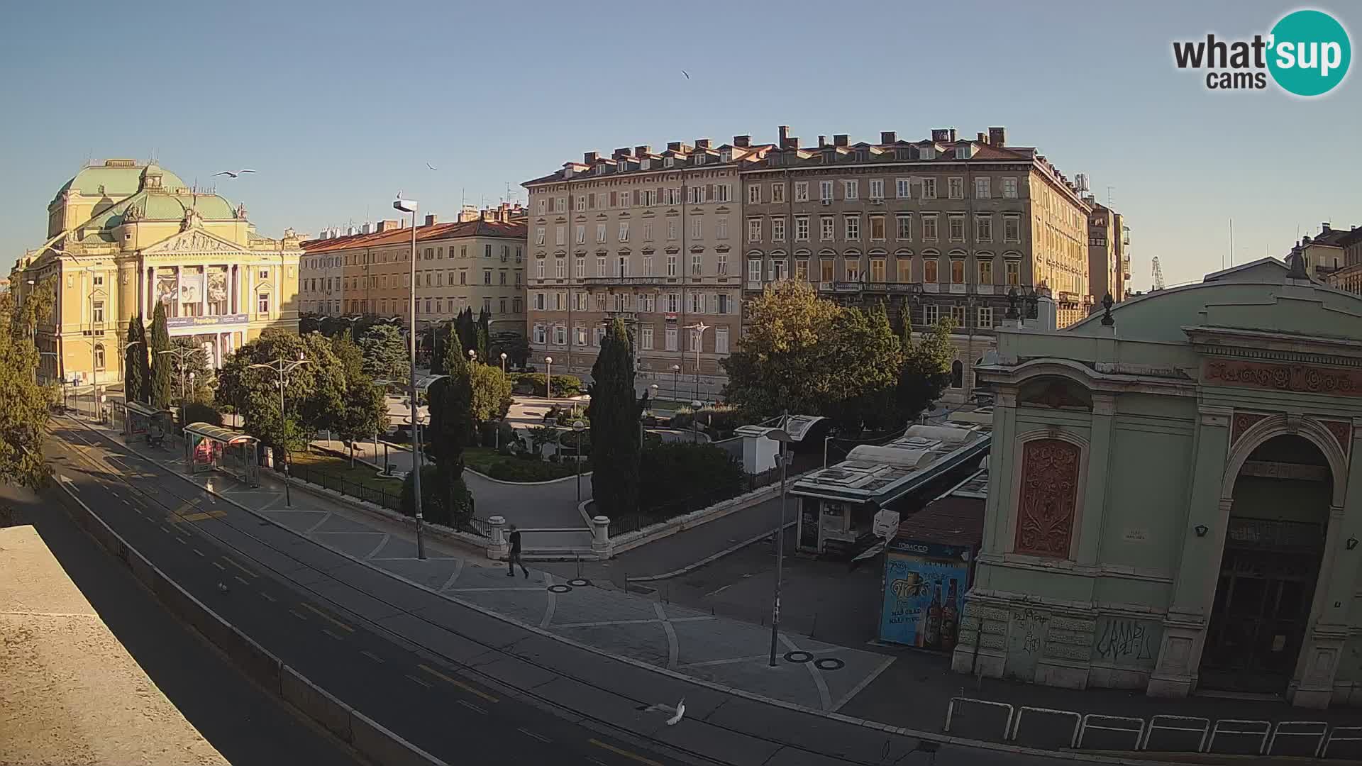 Webkam Rijeka – Park i Hrvatsko narodno kazalište Ivana pl. Zajc