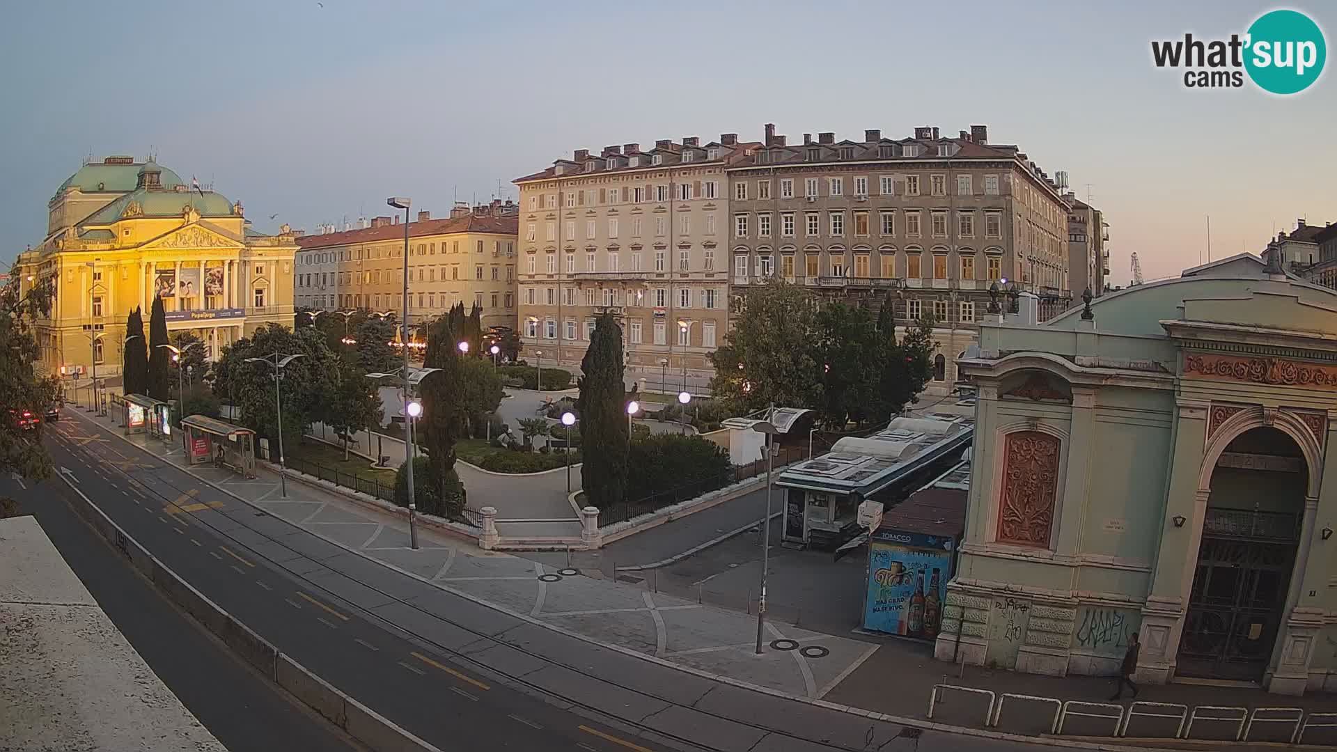Webkam Rijeka – Park i Hrvatsko narodno kazalište Ivana pl. Zajc
