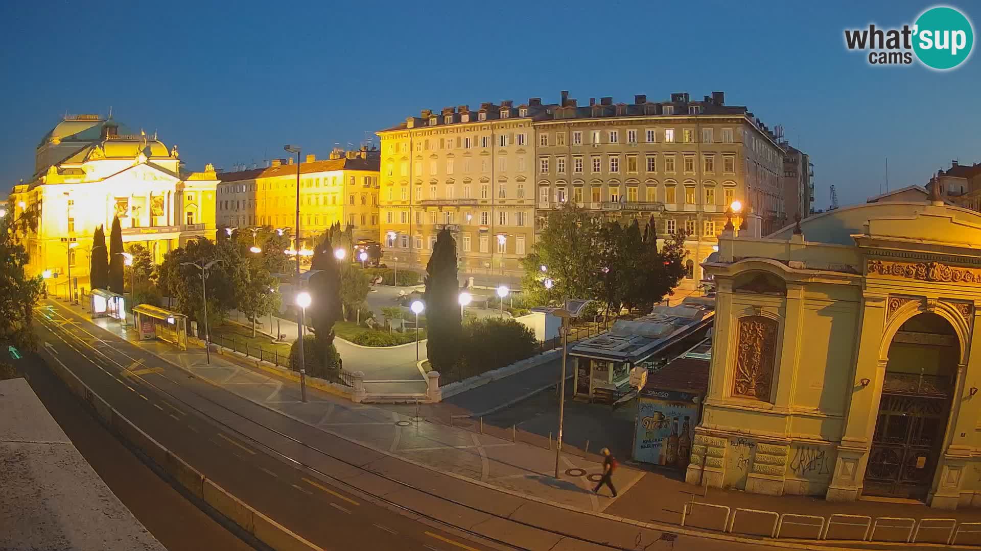 Webcam Rijeka – Park and  Croatian National Theatre Ivan pl. Zajc