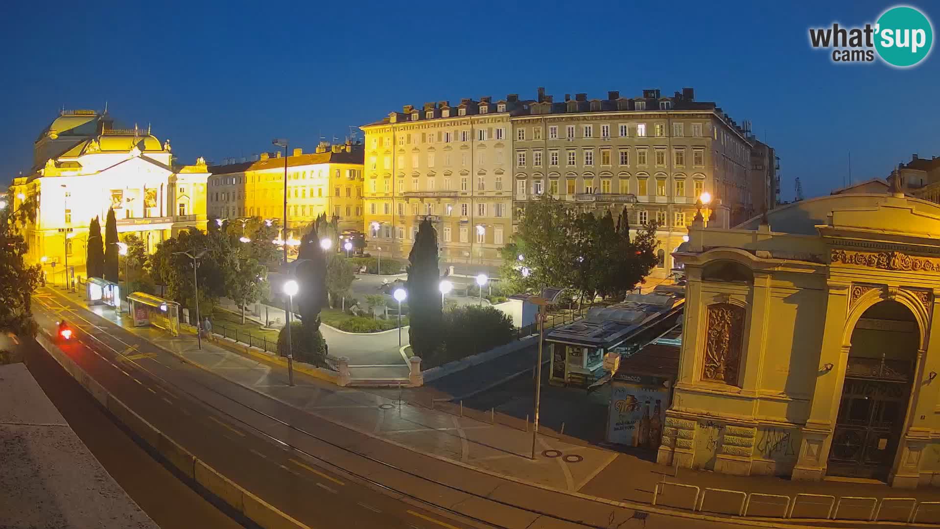 Webcam Rijeka – Parque i Teatro Nacional Croato Ivan pl. Zajc