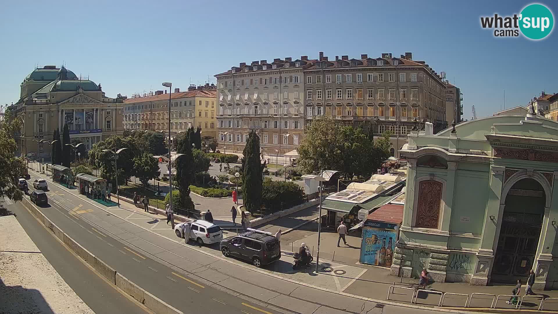 Webcam Rijeka – Parque i Teatro Nacional Croato Ivan pl. Zajc