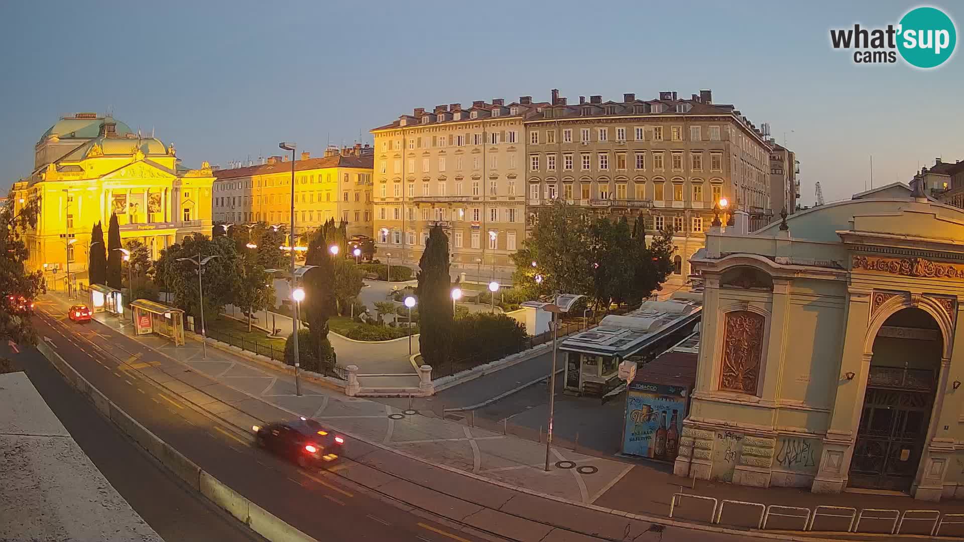 Webcam Rijeka – Park and  Croatian National Theatre Ivan pl. Zajc