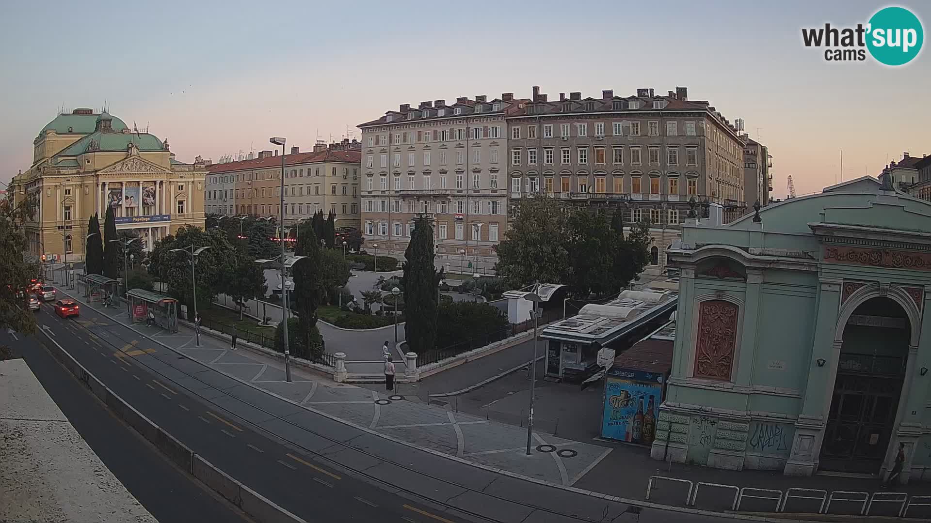 Webcam Rijeka – Park and  Croatian National Theatre Ivan pl. Zajc
