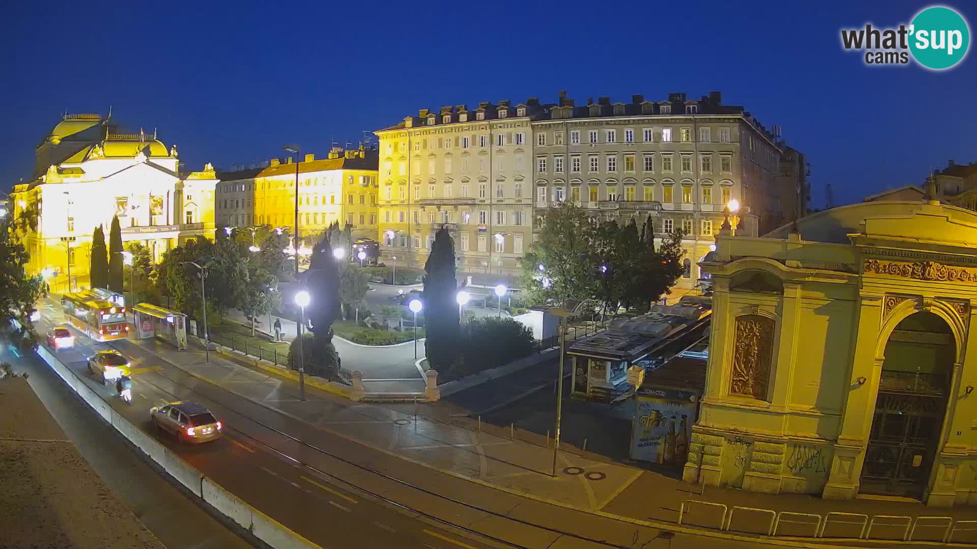Webcam Rijeka – Park and  Croatian National Theatre Ivan pl. Zajc