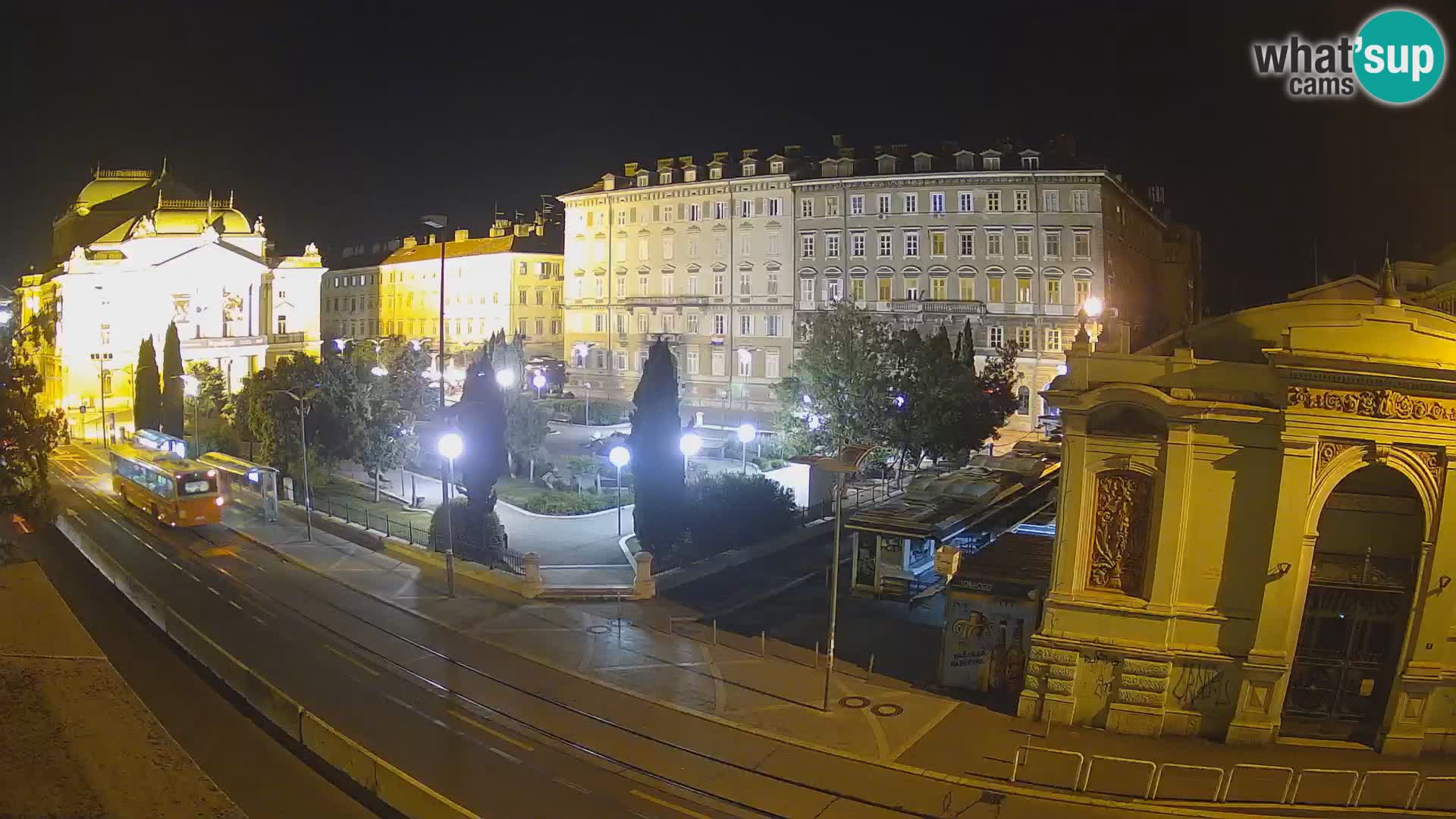 Webcam Fiume – Parco e Teatro nazionale Croato Ivan pl. Zajc