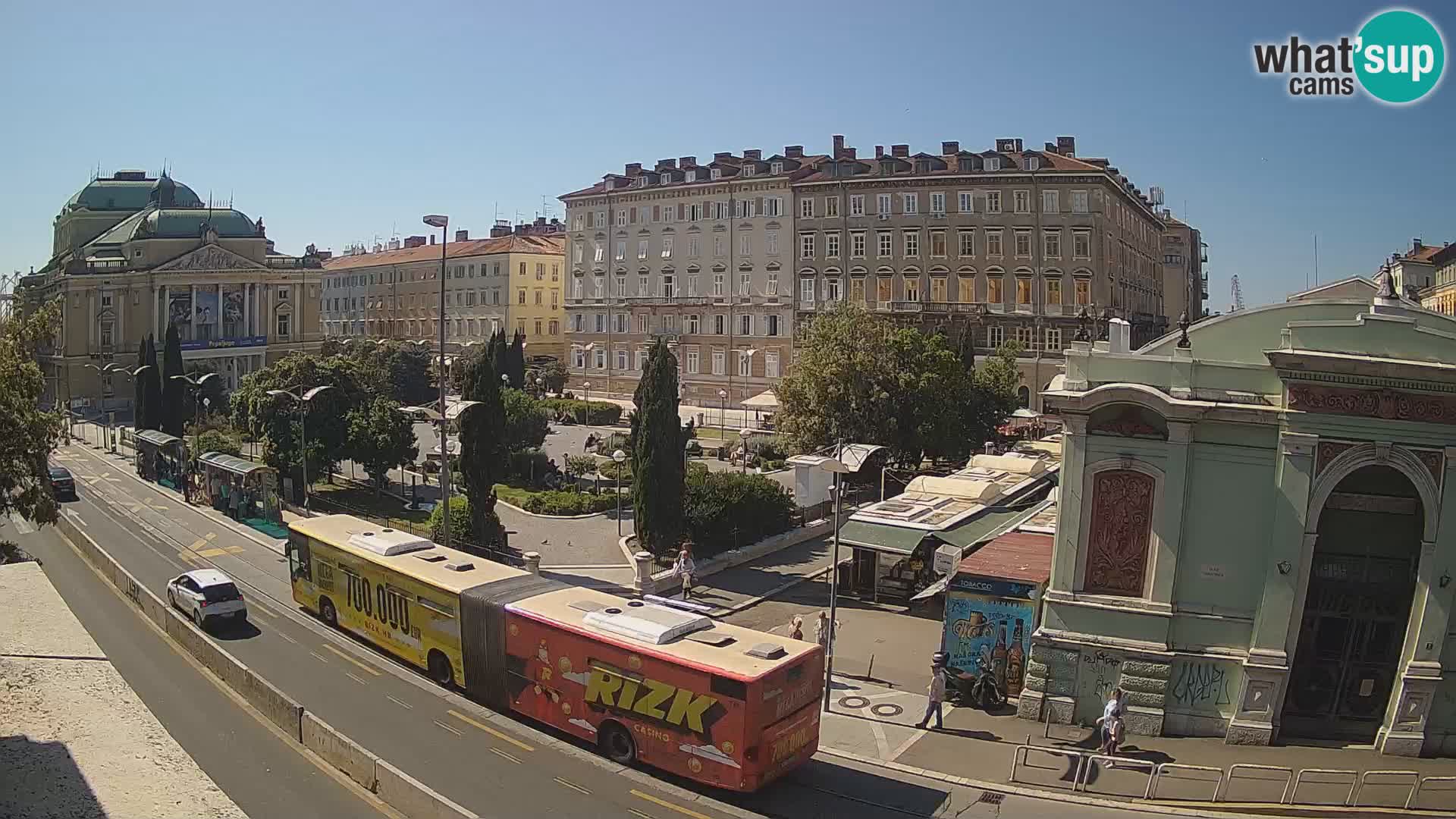Webcam Rijeka – Park and  Croatian National Theatre Ivan pl. Zajc