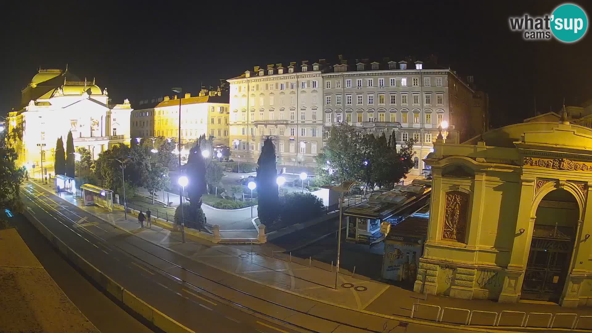 Webkam Rijeka – Park i Hrvatsko narodno kazalište Ivana pl. Zajc