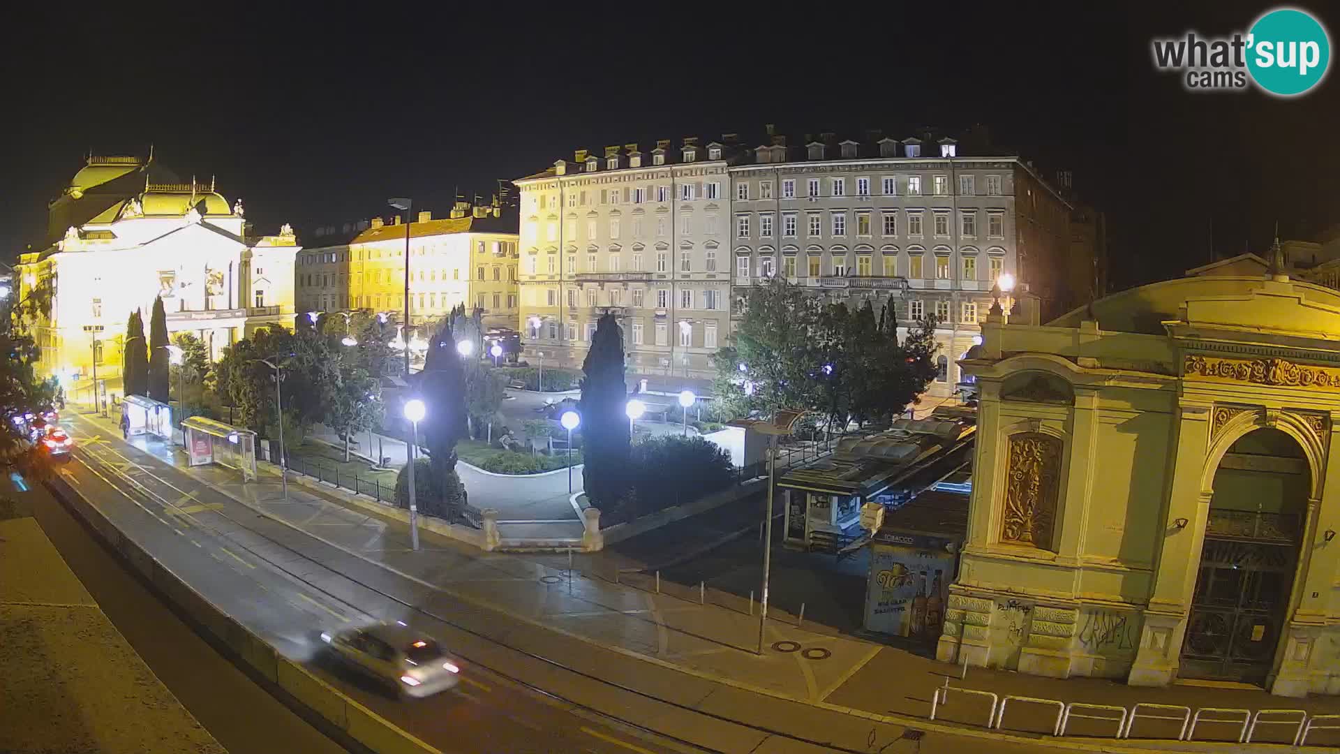 Webcam Fiume – Parco e Teatro nazionale Croato Ivan pl. Zajc