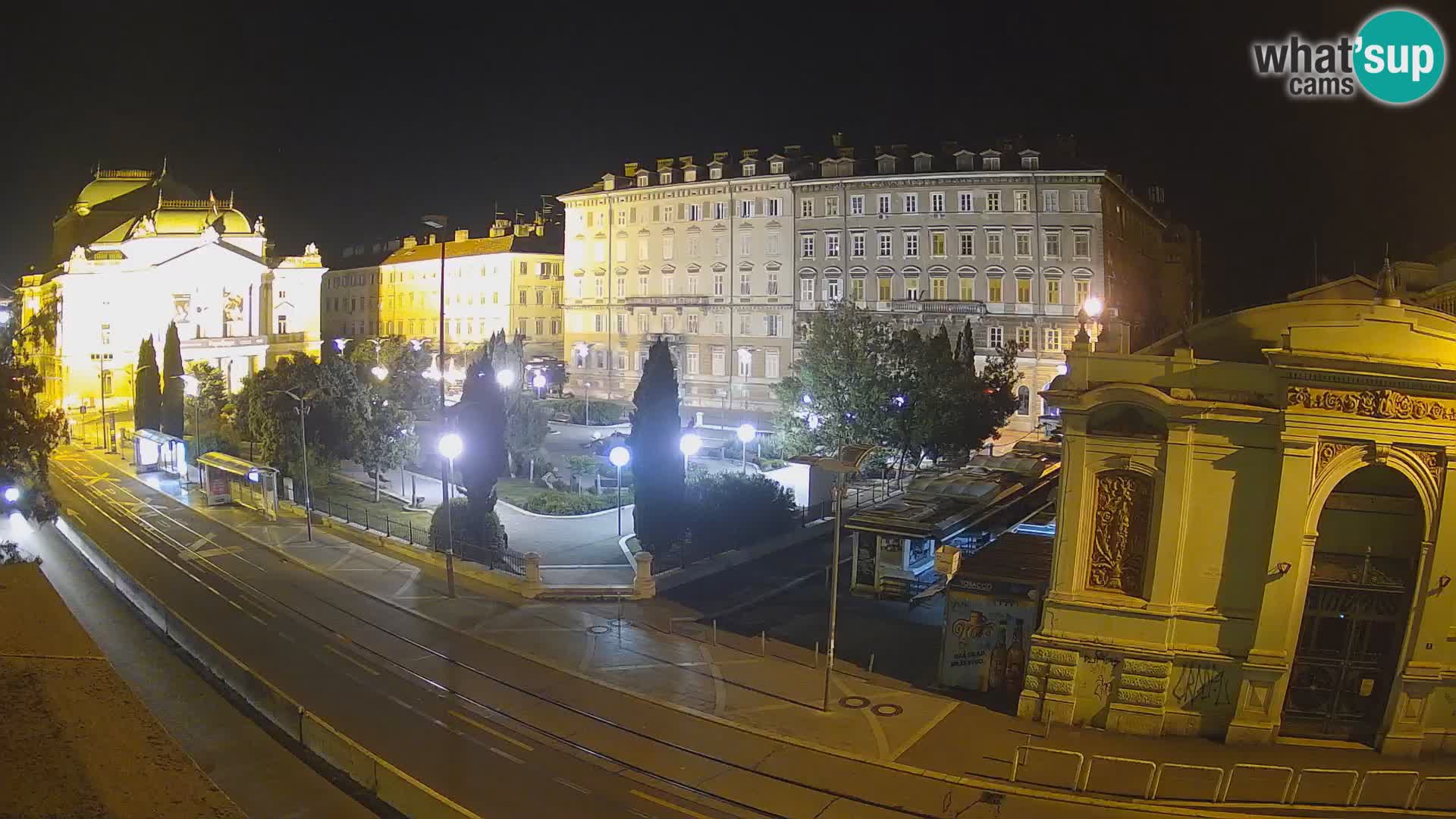 Webcam Rijeka – Parque i Teatro Nacional Croato Ivan pl. Zajc