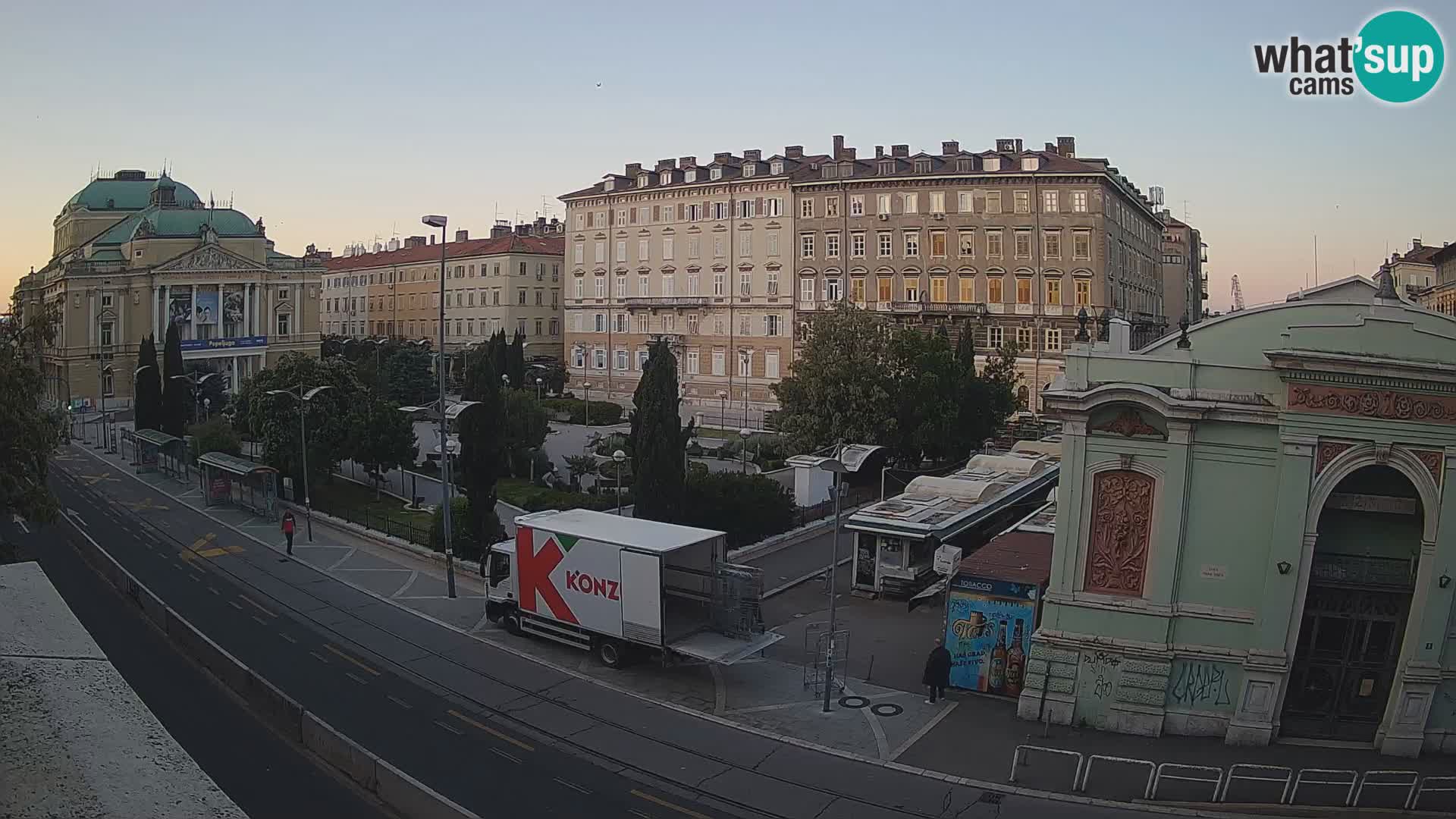 Webcam Rijeka – Parque i Teatro Nacional Croato Ivan pl. Zajc