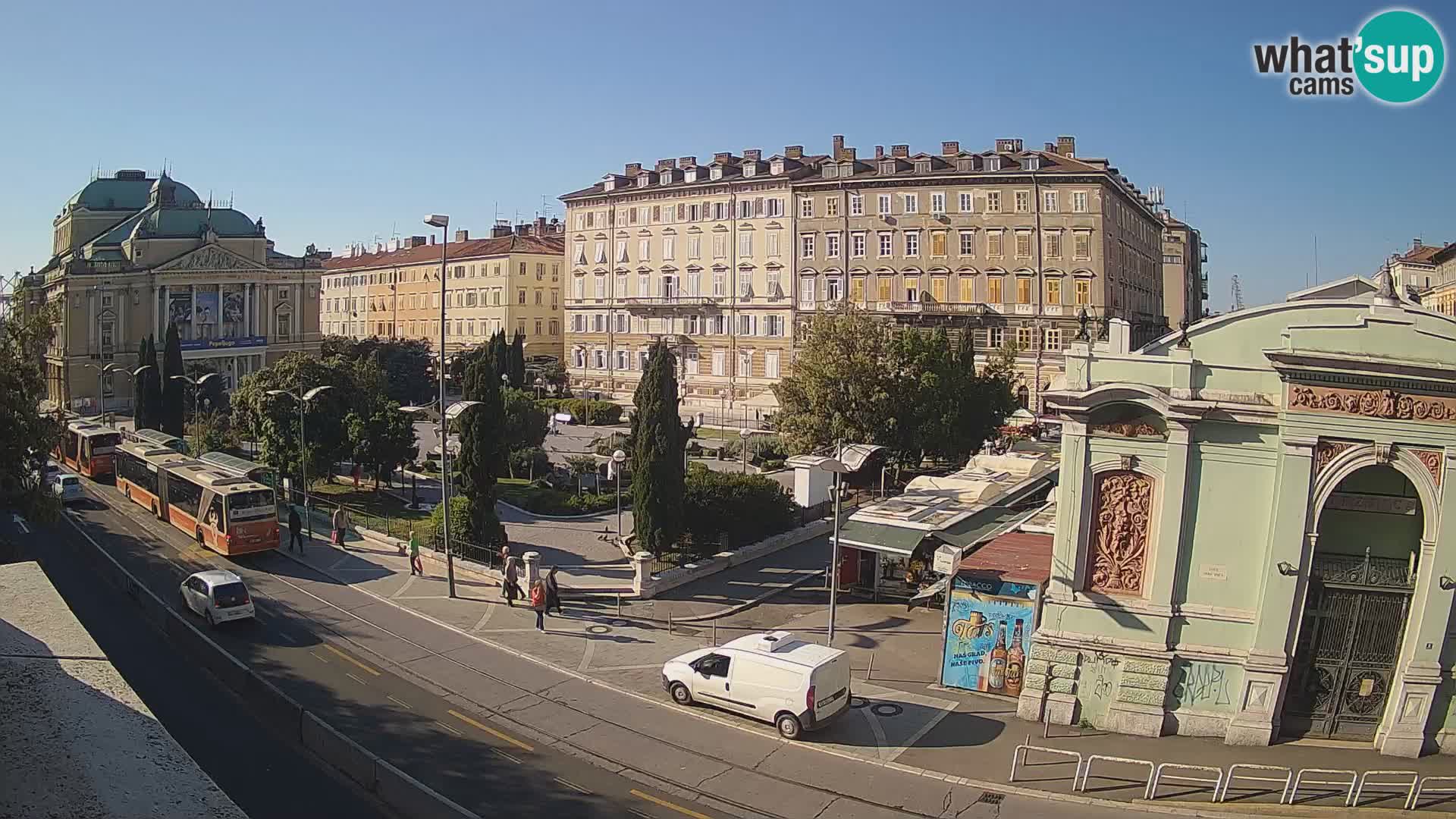 Webcam Rijeka – Park and  Croatian National Theatre Ivan pl. Zajc