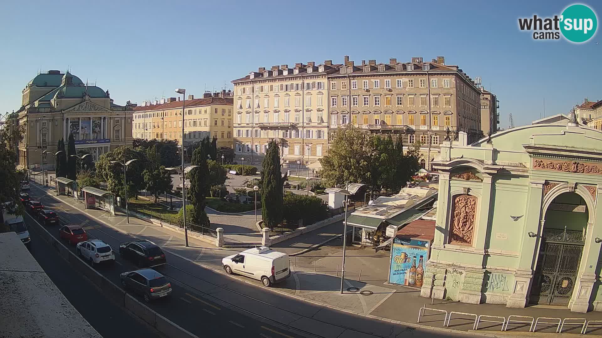 Webcam Rijeka – Park and  Croatian National Theatre Ivan pl. Zajc