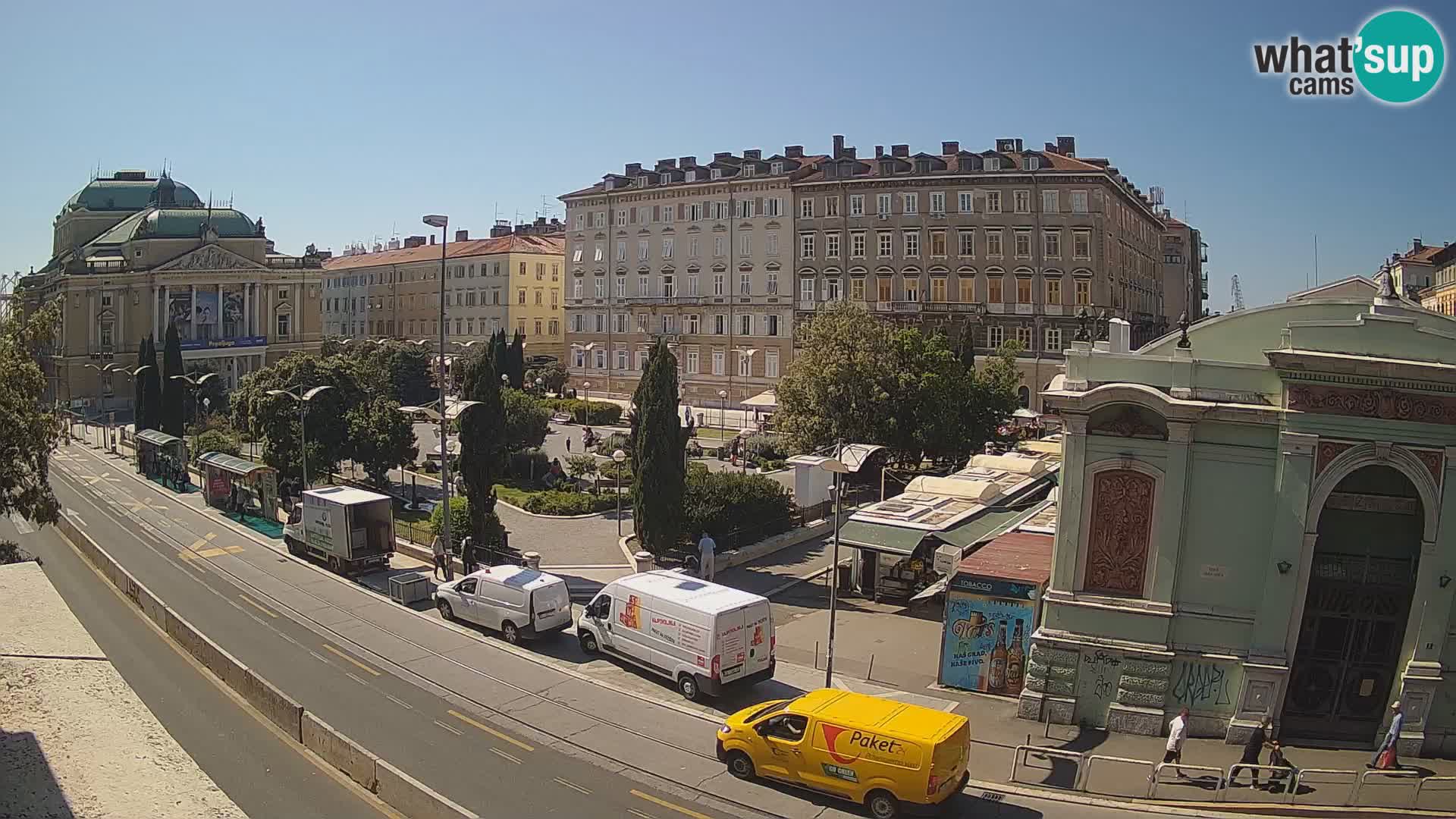 Webkam Rijeka – Park i Hrvatsko narodno kazalište Ivana pl. Zajc