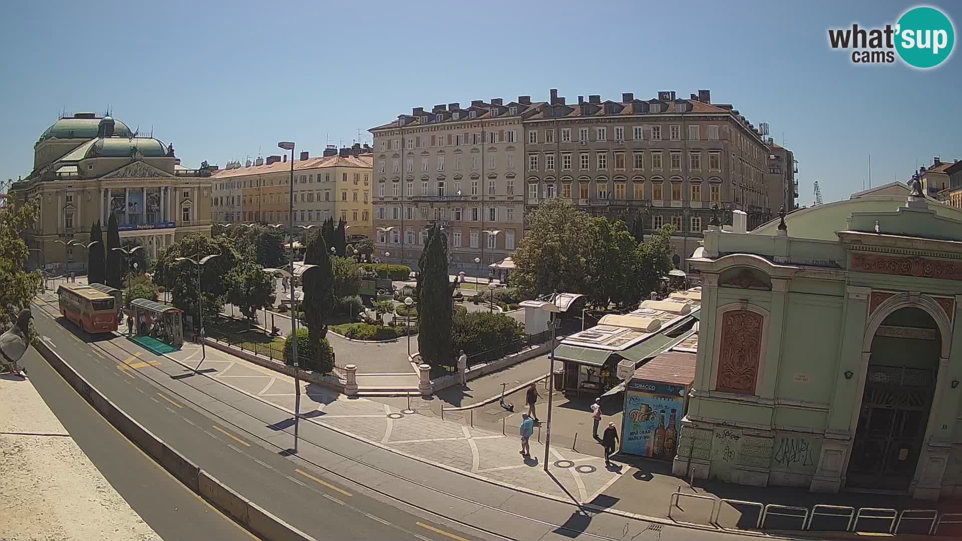 Webkam Rijeka – Park i Hrvatsko narodno kazalište Ivana pl. Zajc