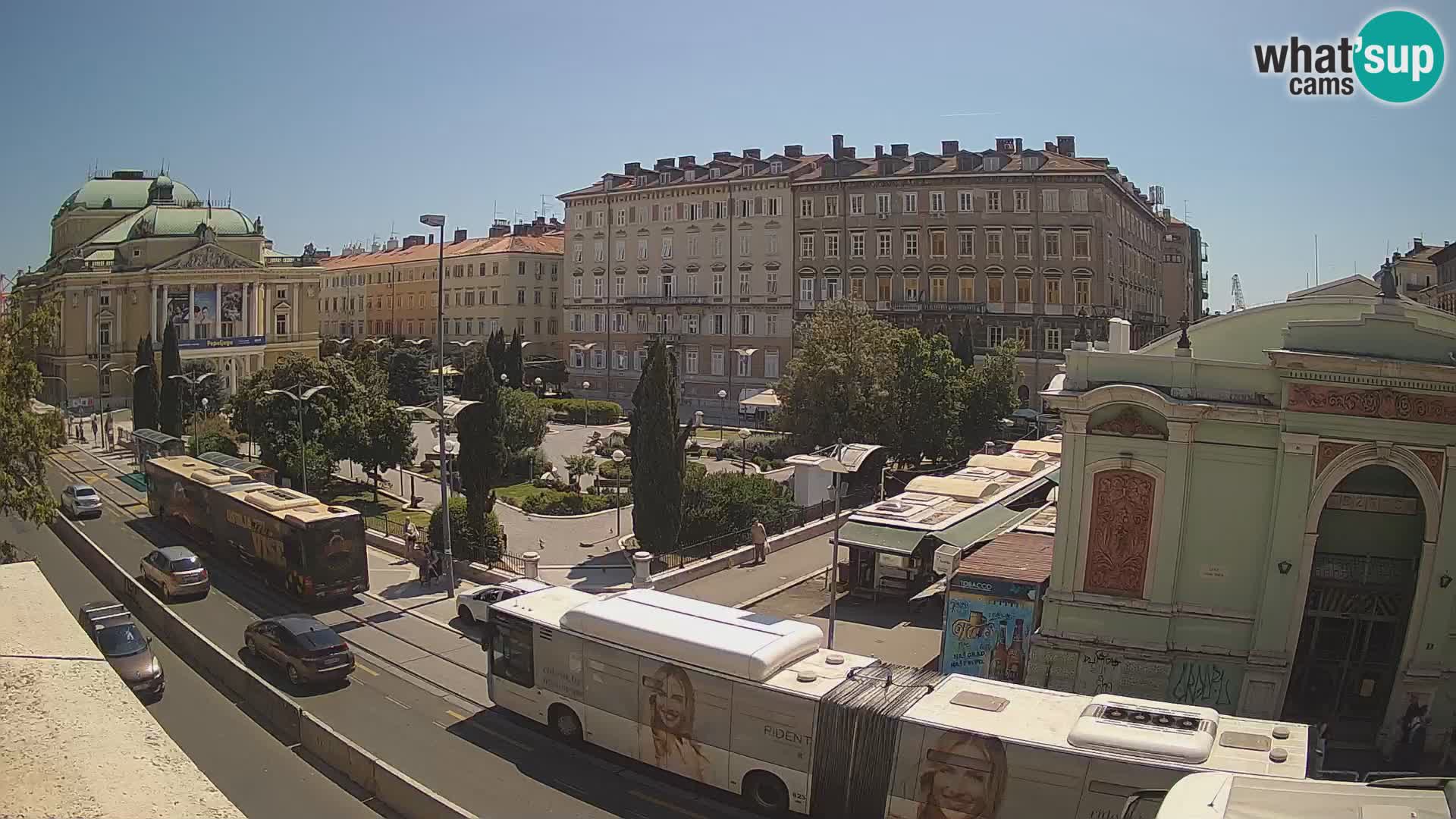 Webcam Rijeka – Parque i Teatro Nacional Croato Ivan pl. Zajc