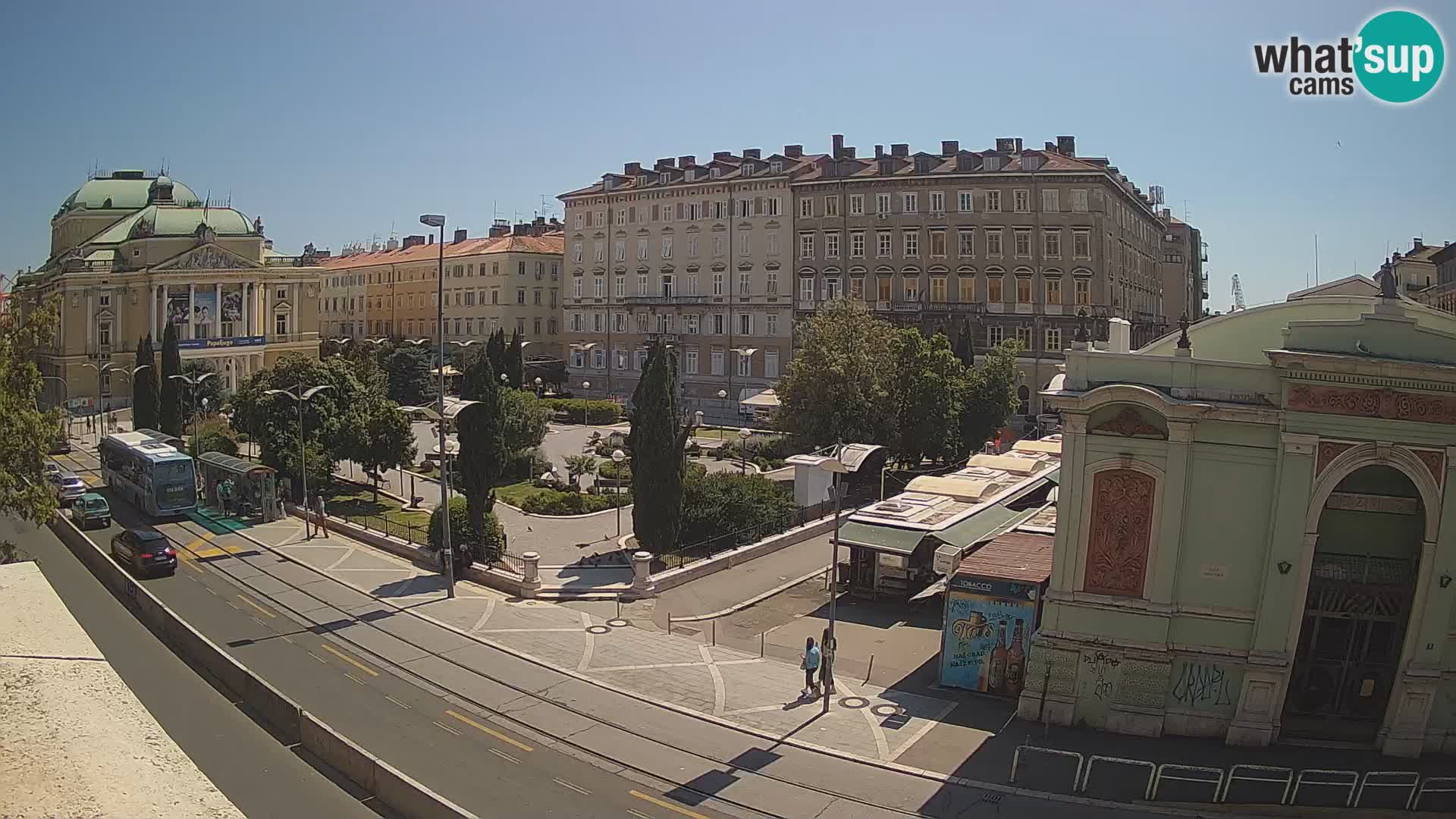 Webcam Rijeka – Park and  Croatian National Theatre Ivan pl. Zajc
