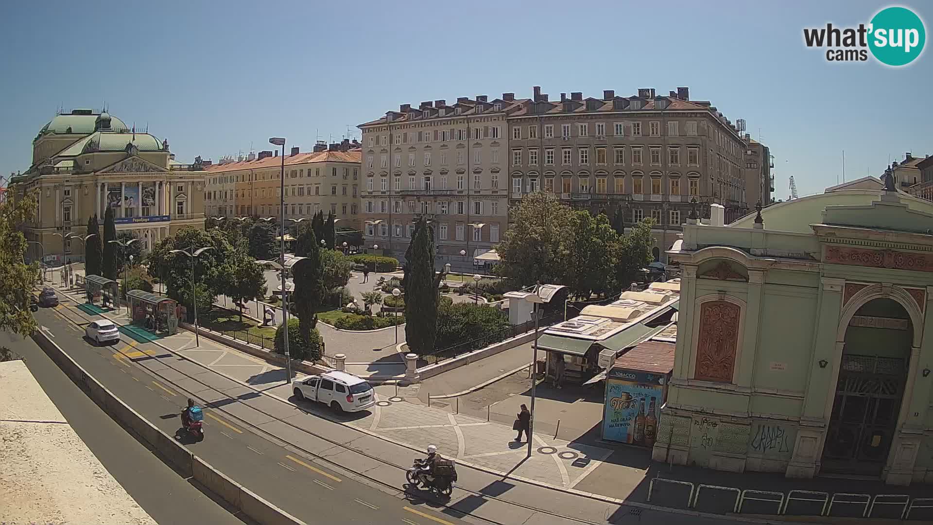 Webcam Rijeka – Park and  Croatian National Theatre Ivan pl. Zajc