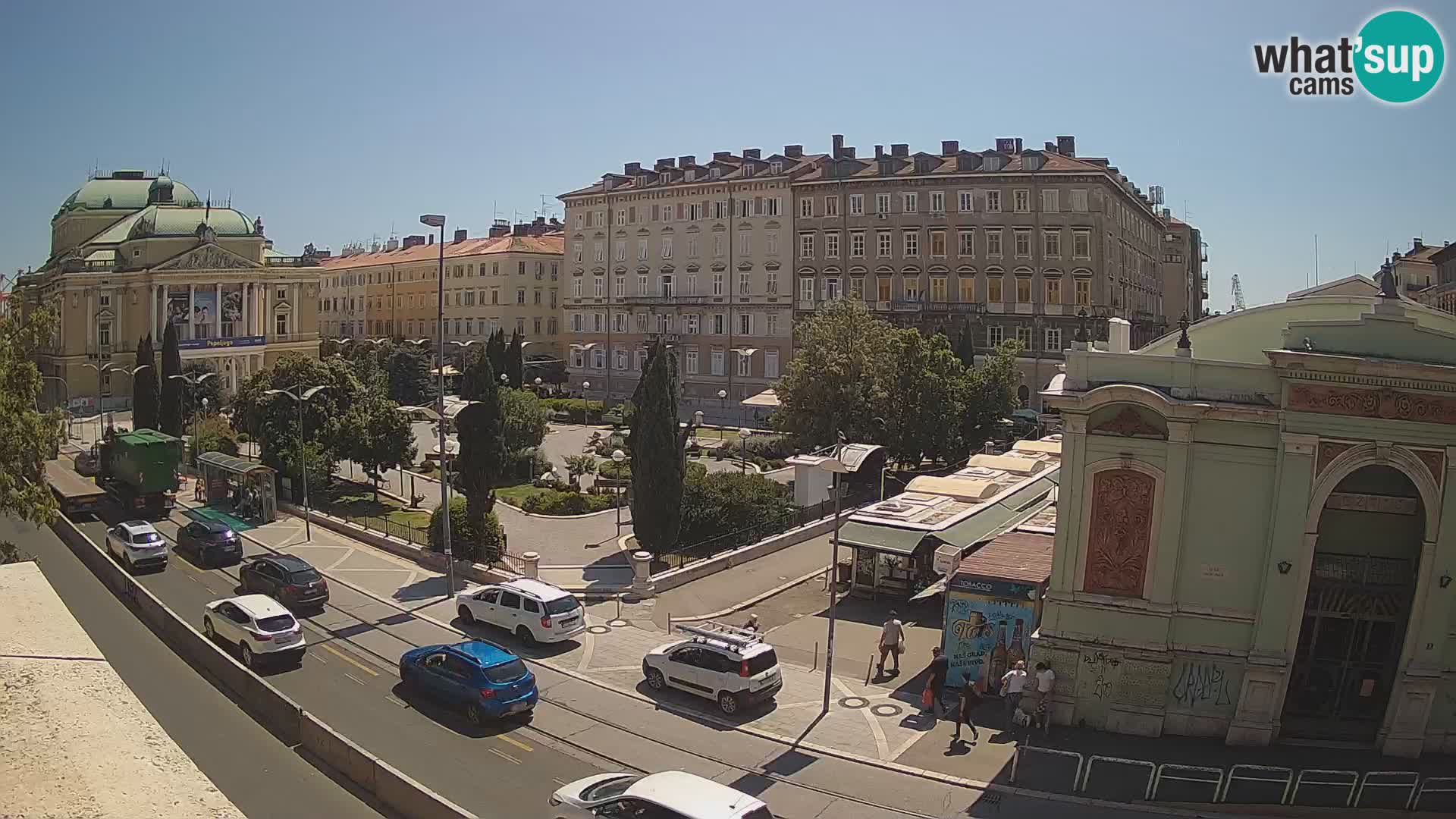 Webkam Rijeka – Park i Hrvatsko narodno kazalište Ivana pl. Zajc