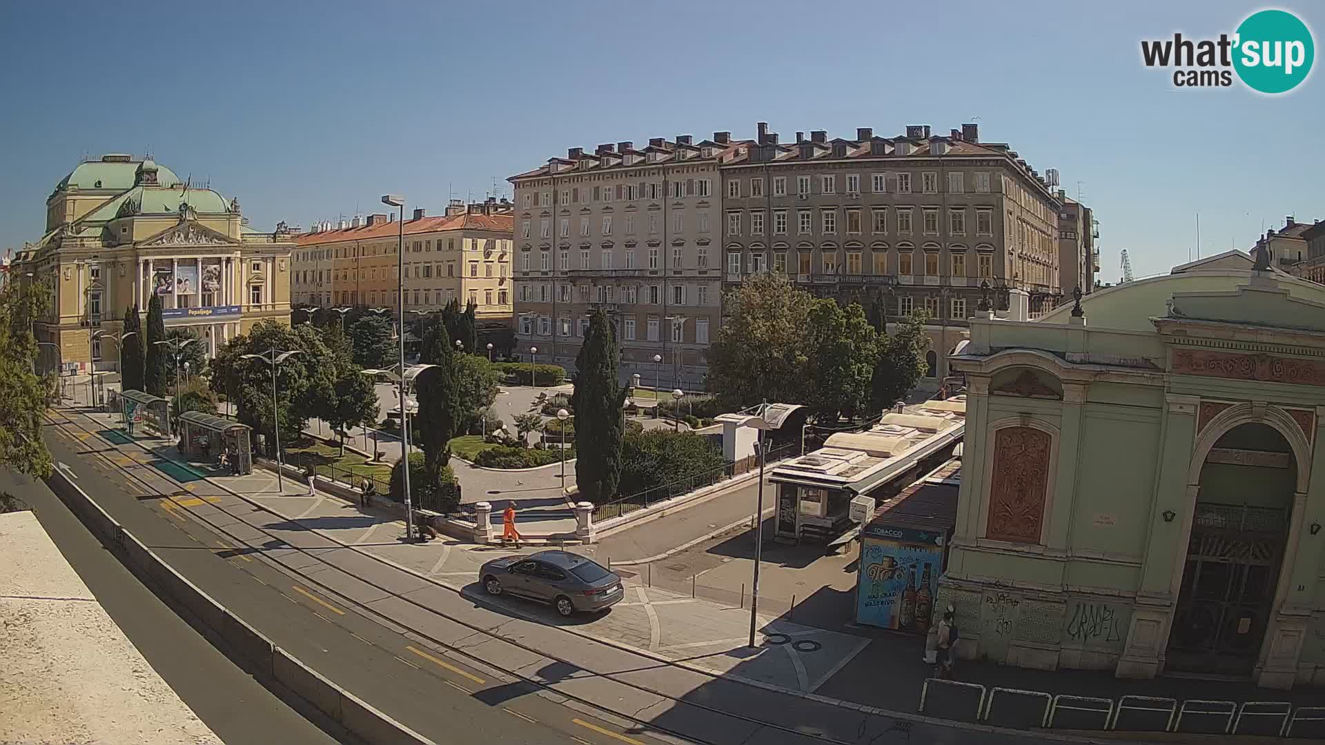 Webcam Rijeka – Park and  Croatian National Theatre Ivan pl. Zajc