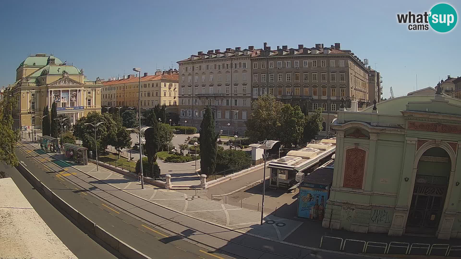 Webcam Rijeka – Parque i Teatro Nacional Croato Ivan pl. Zajc