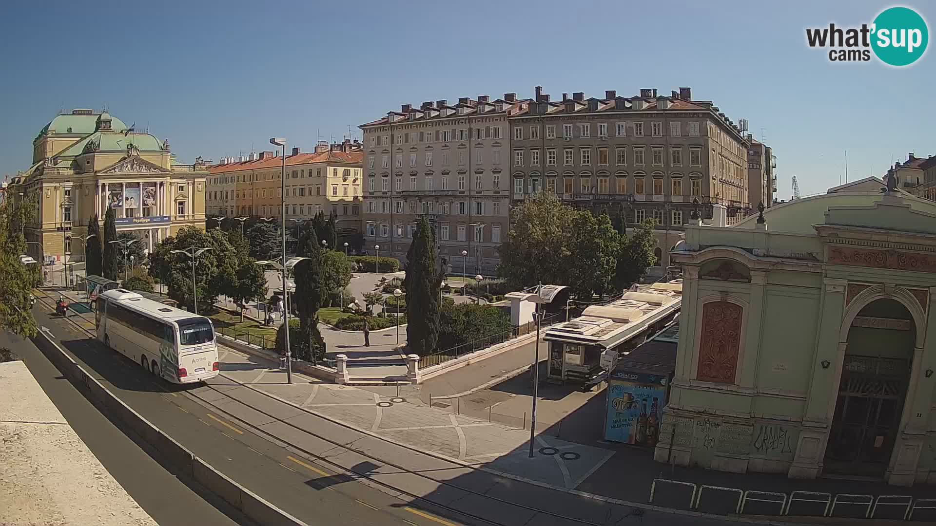 Webcam Rijeka – Parque i Teatro Nacional Croato Ivan pl. Zajc
