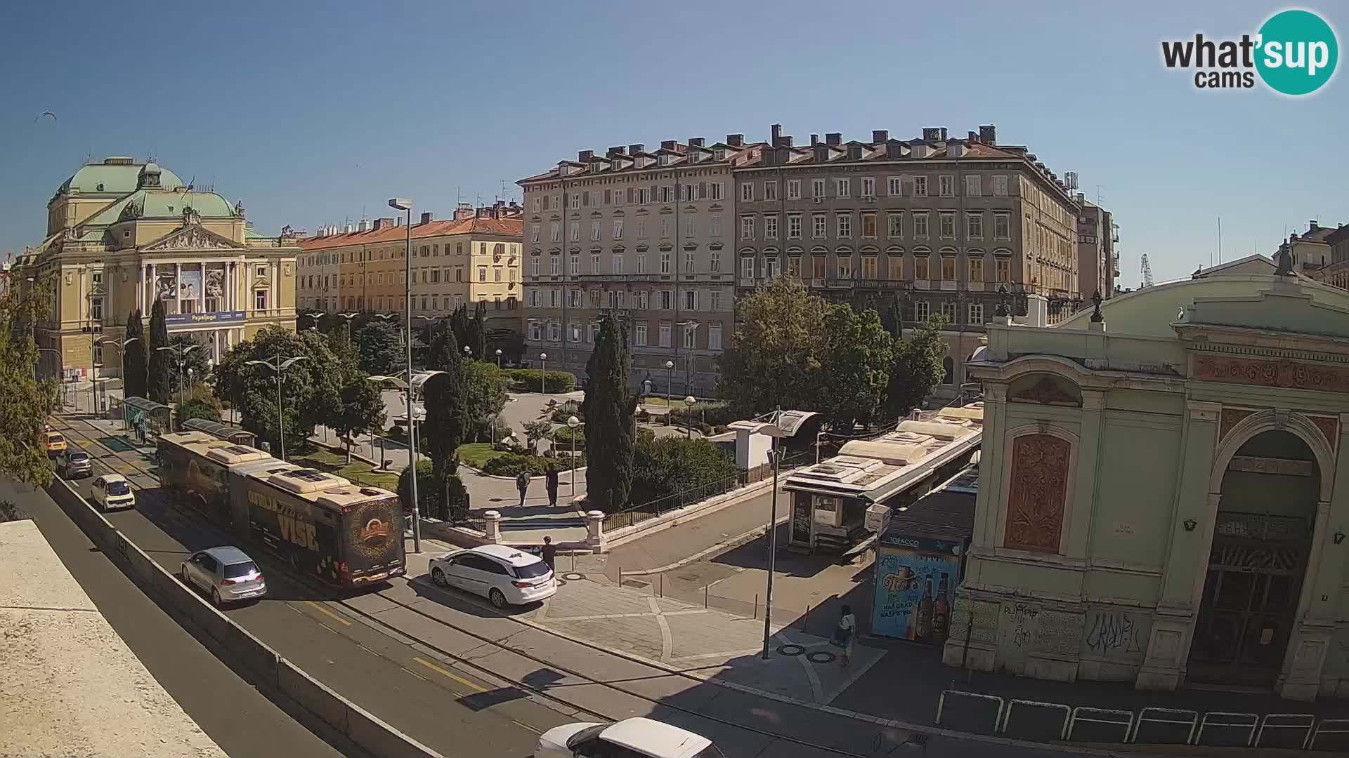Webkam Rijeka – Park i Hrvatsko narodno kazalište Ivana pl. Zajc