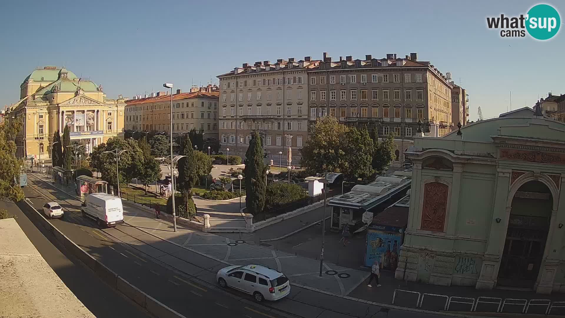 Webcam Rijeka – Park and  Croatian National Theatre Ivan pl. Zajc