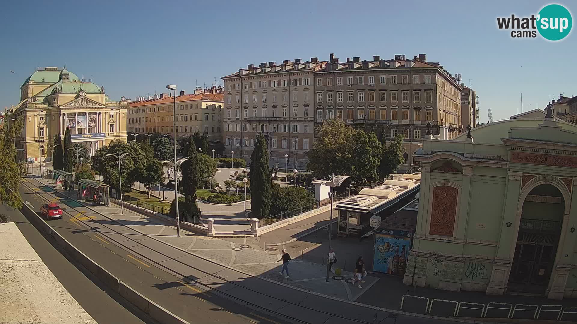 Webcam Rijeka – Park and  Croatian National Theatre Ivan pl. Zajc