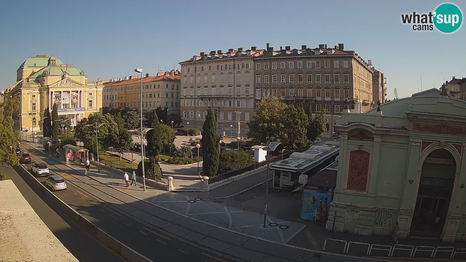 Webcam Rijeka – Park and  Croatian National Theatre Ivan pl. Zajc