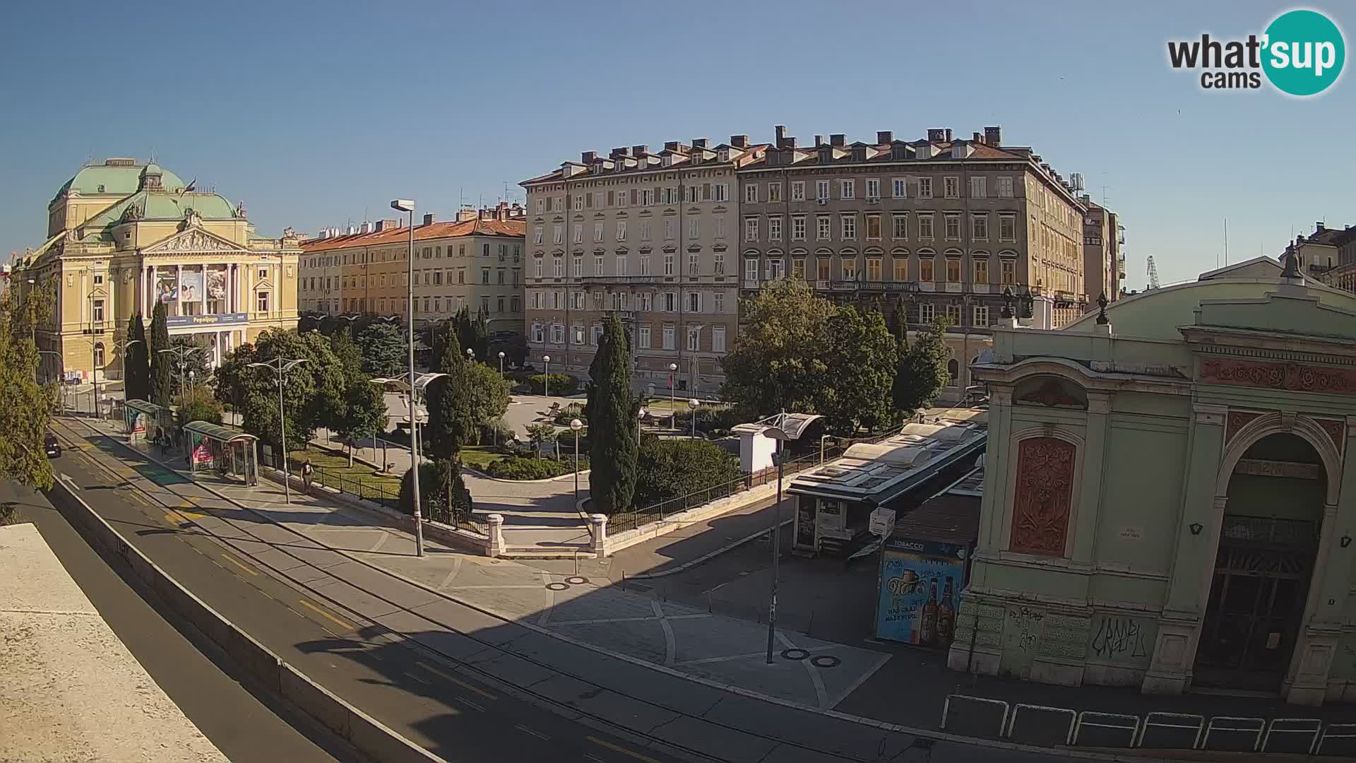 Webcam Fiume – Parco e Teatro nazionale Croato Ivan pl. Zajc