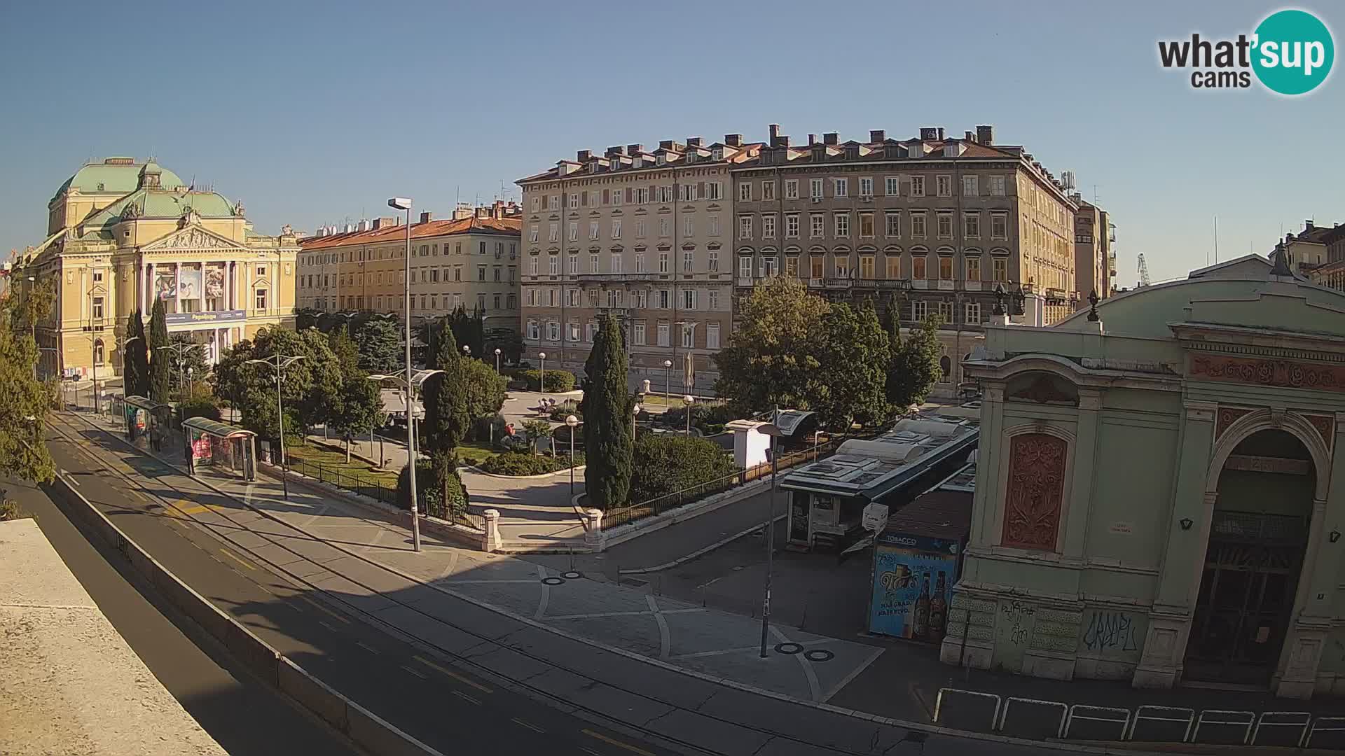 Webcam Rijeka – Park and  Croatian National Theatre Ivan pl. Zajc