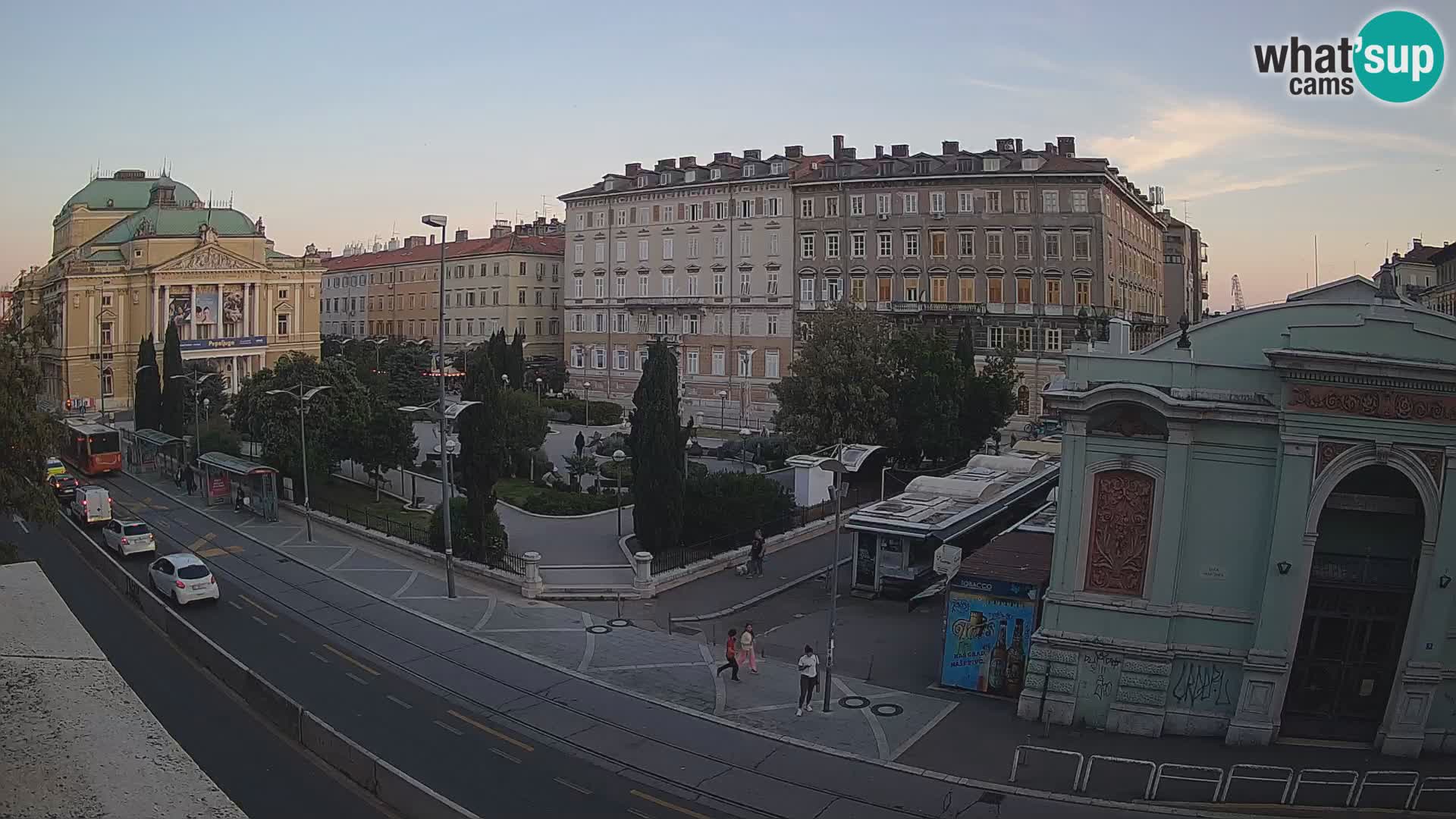 Webcam Rijeka – Park and  Croatian National Theatre Ivan pl. Zajc