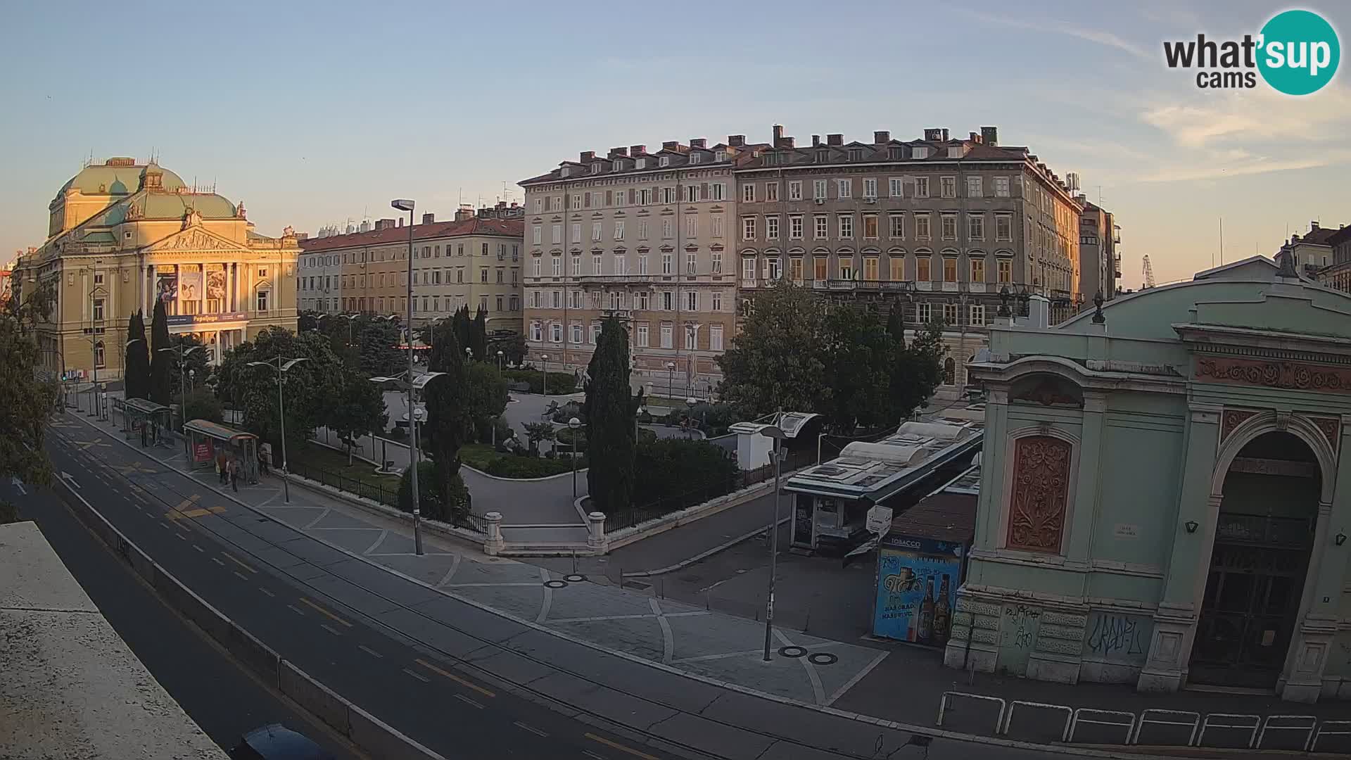 Webcam Rijeka – Park and  Croatian National Theatre Ivan pl. Zajc